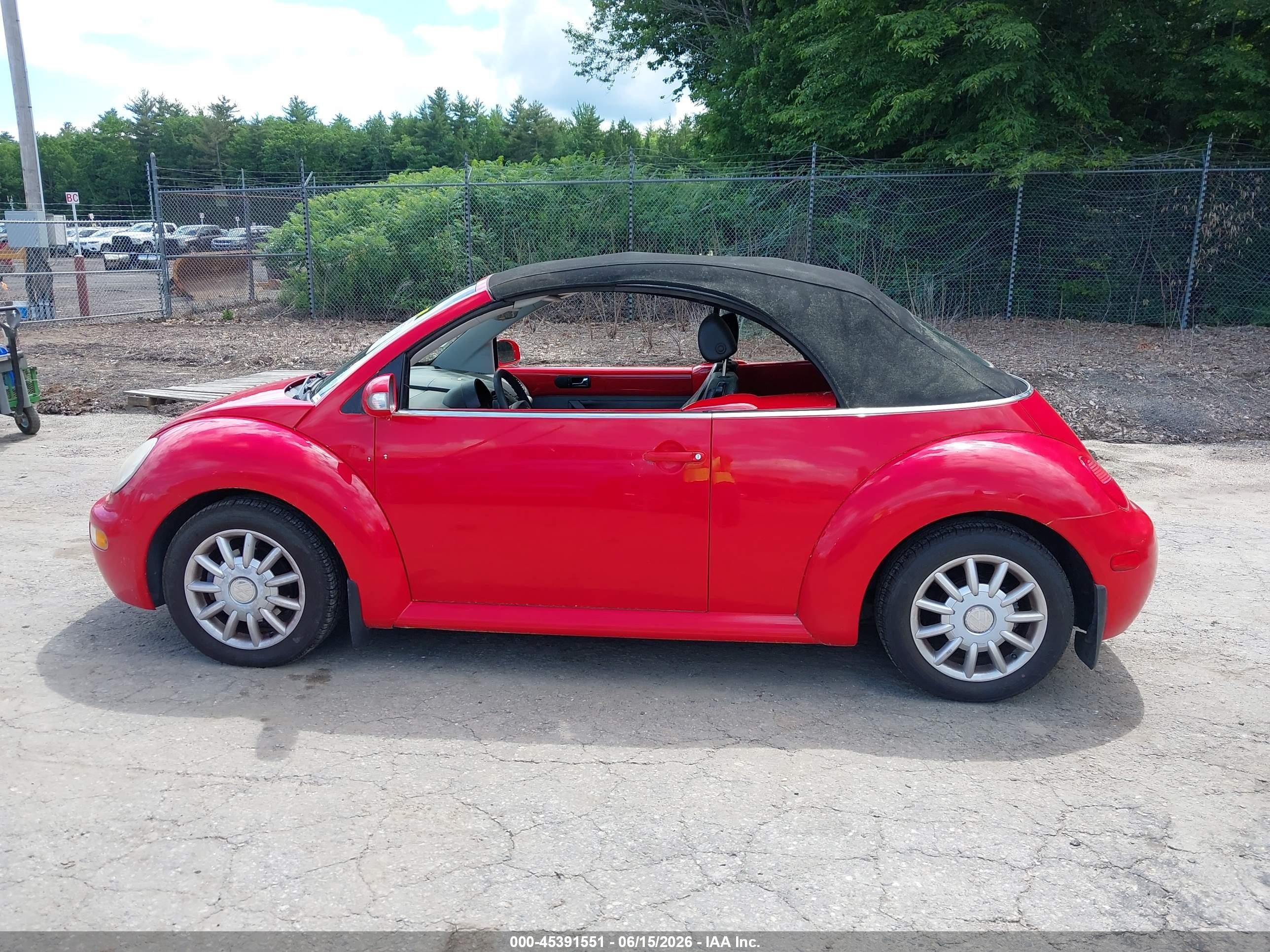 2004 Volkswagen New Beetle Gls Red vin: 3VWCM21Y24M306473