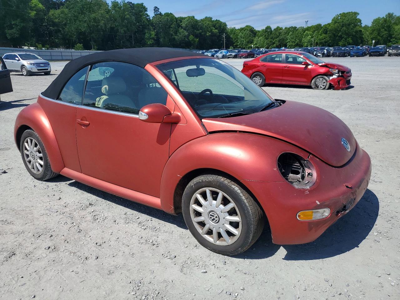 2004 Volkswagen New Beetle Gls Red vin: 3VWCM31Y04M312794
