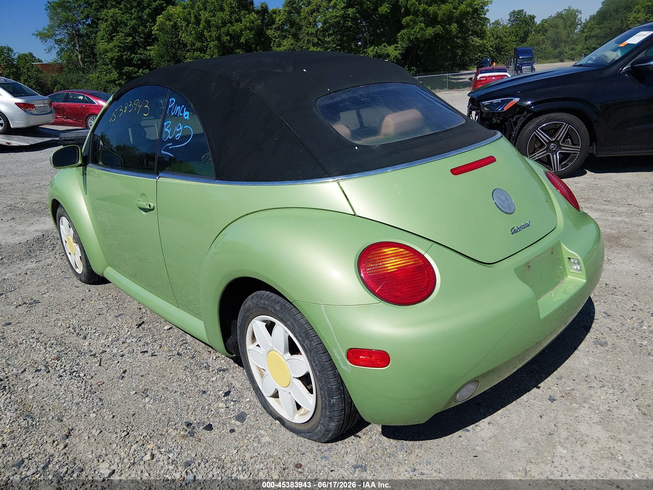2005 Volkswagen New Beetle Gls Green vin: 3VWCM31Y05M366579