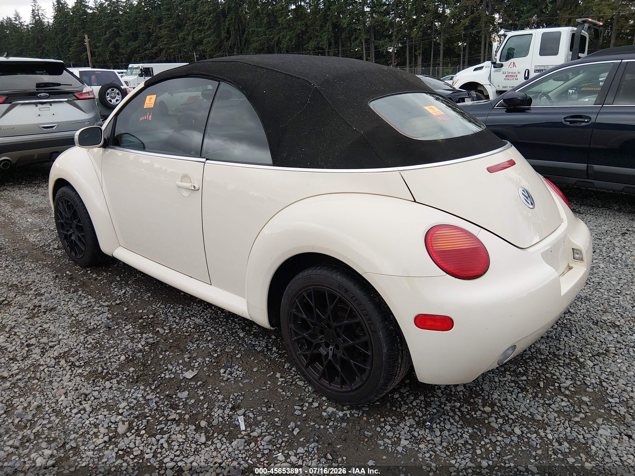 2005 Volkswagen New Beetle Gls Cream vin: 3VWCM31Y25M363537
