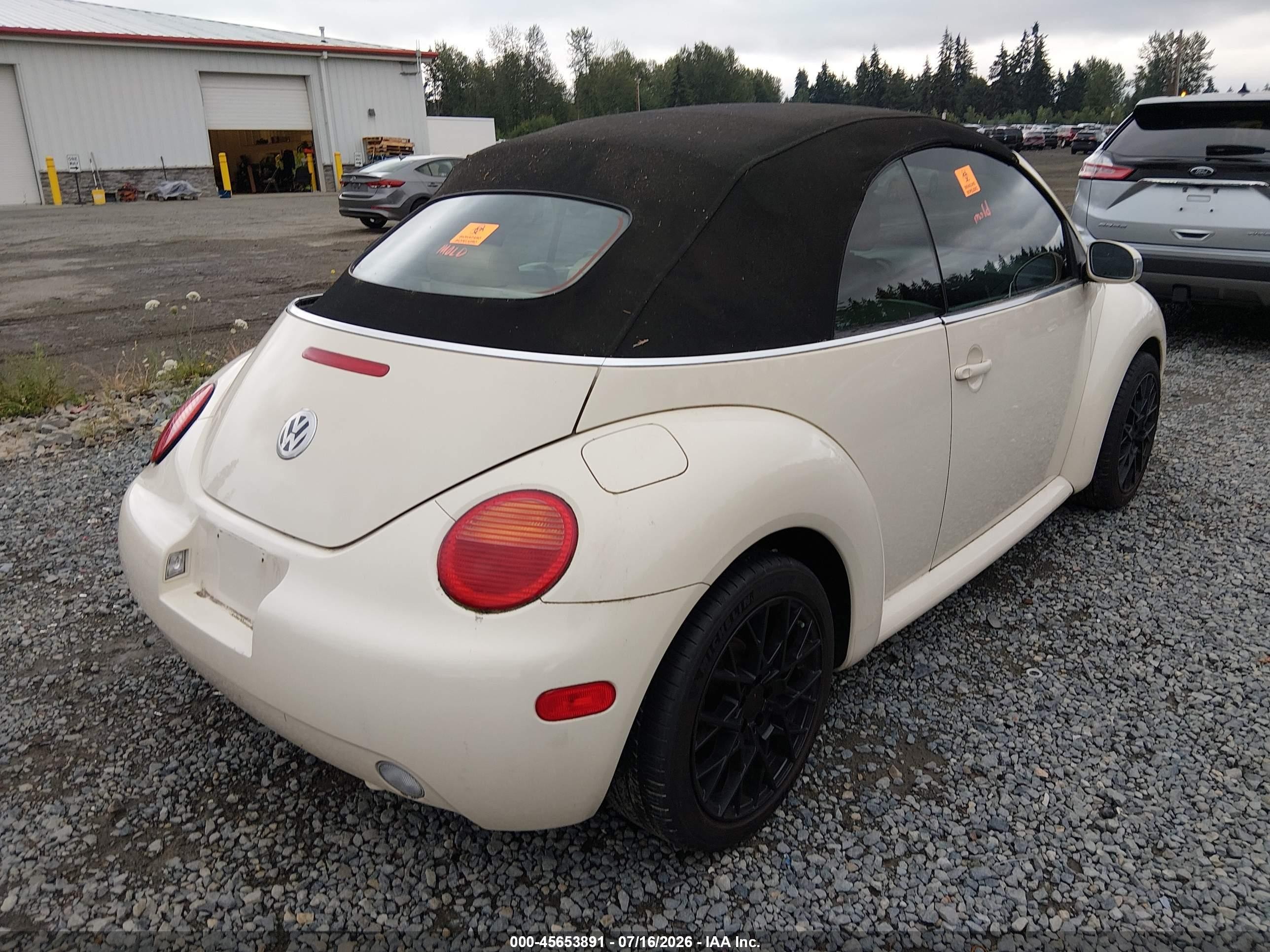 2005 Volkswagen New Beetle Gls Cream vin: 3VWCM31Y25M363537