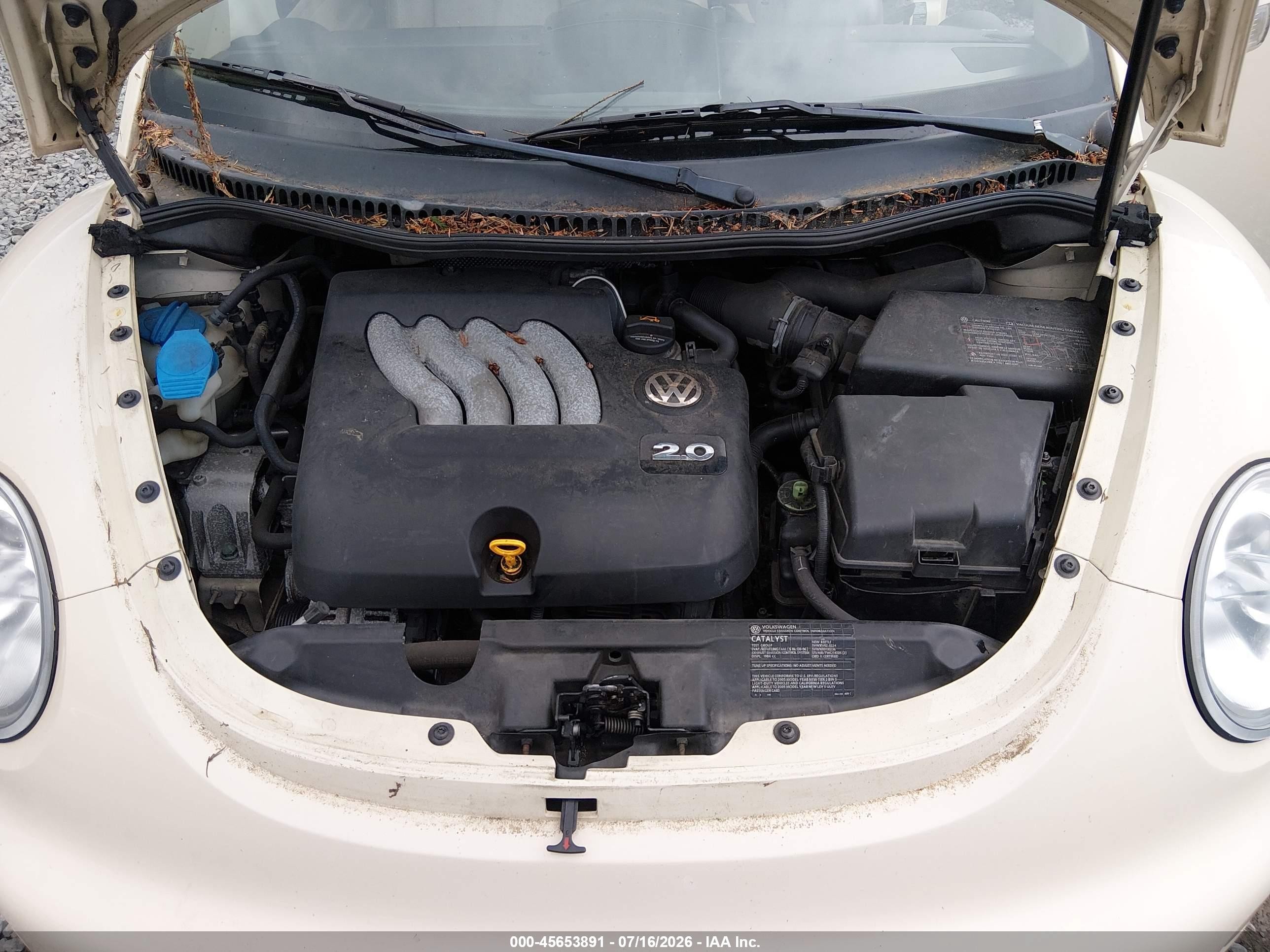 2005 Volkswagen New Beetle Gls Cream vin: 3VWCM31Y25M363537