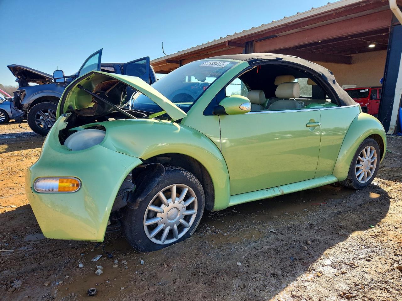 2004 Volkswagen New Beetle Gls Green vin: 3VWCM31Y44M322941