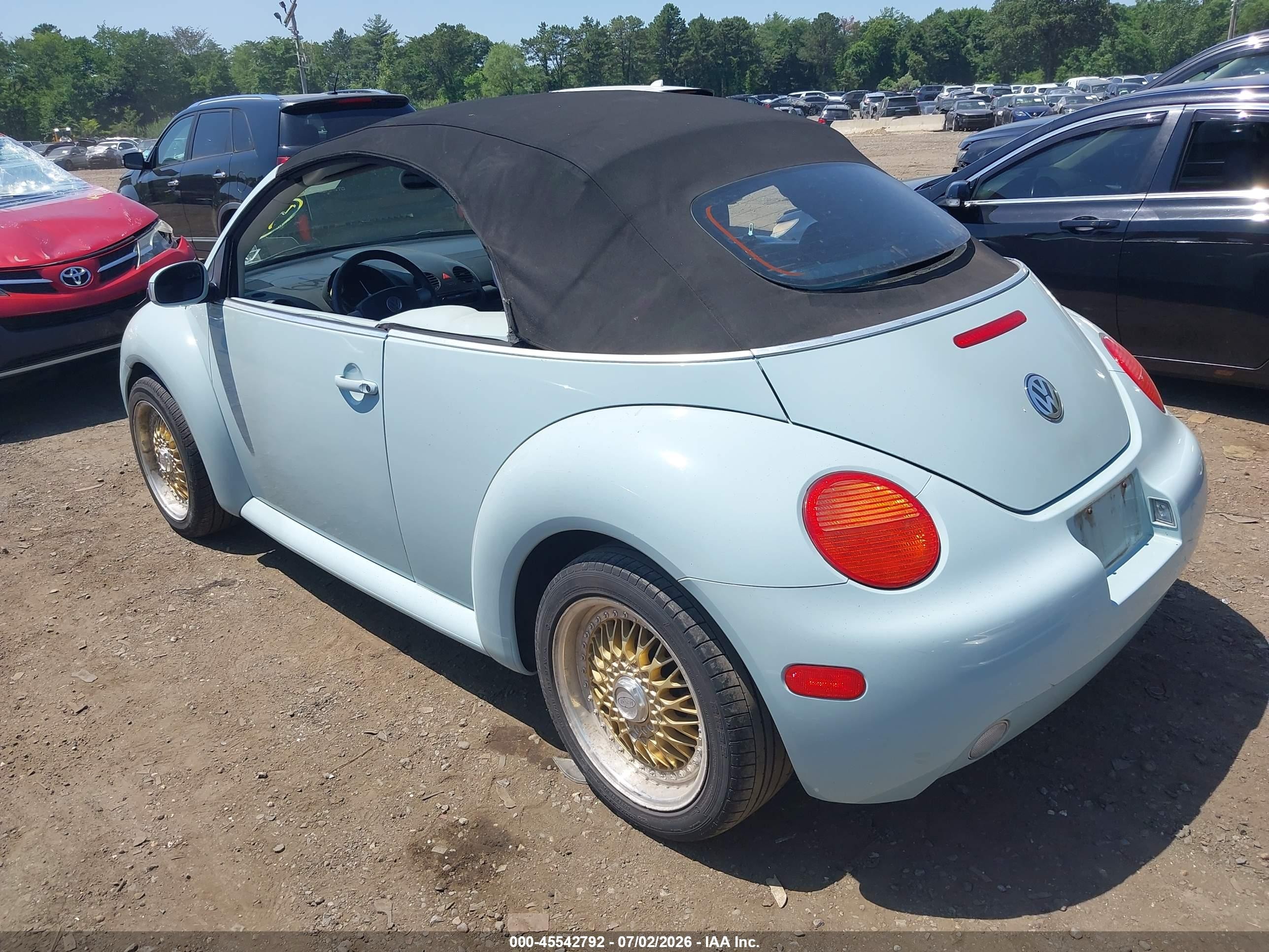 2005 Volkswagen New Beetle Gls Blue vin: 3VWCM31Y45M313139