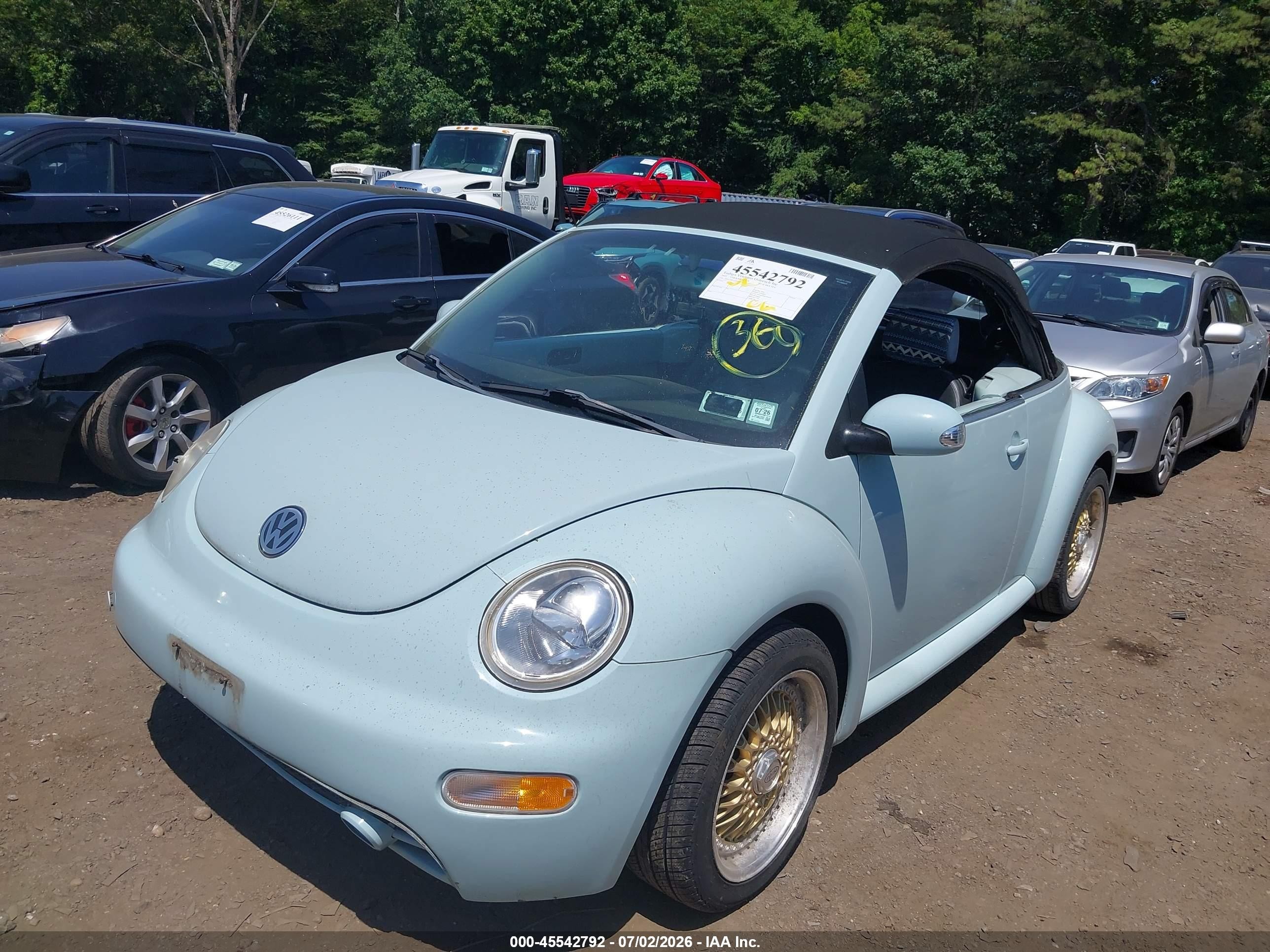 2005 Volkswagen New Beetle Gls Blue vin: 3VWCM31Y45M313139