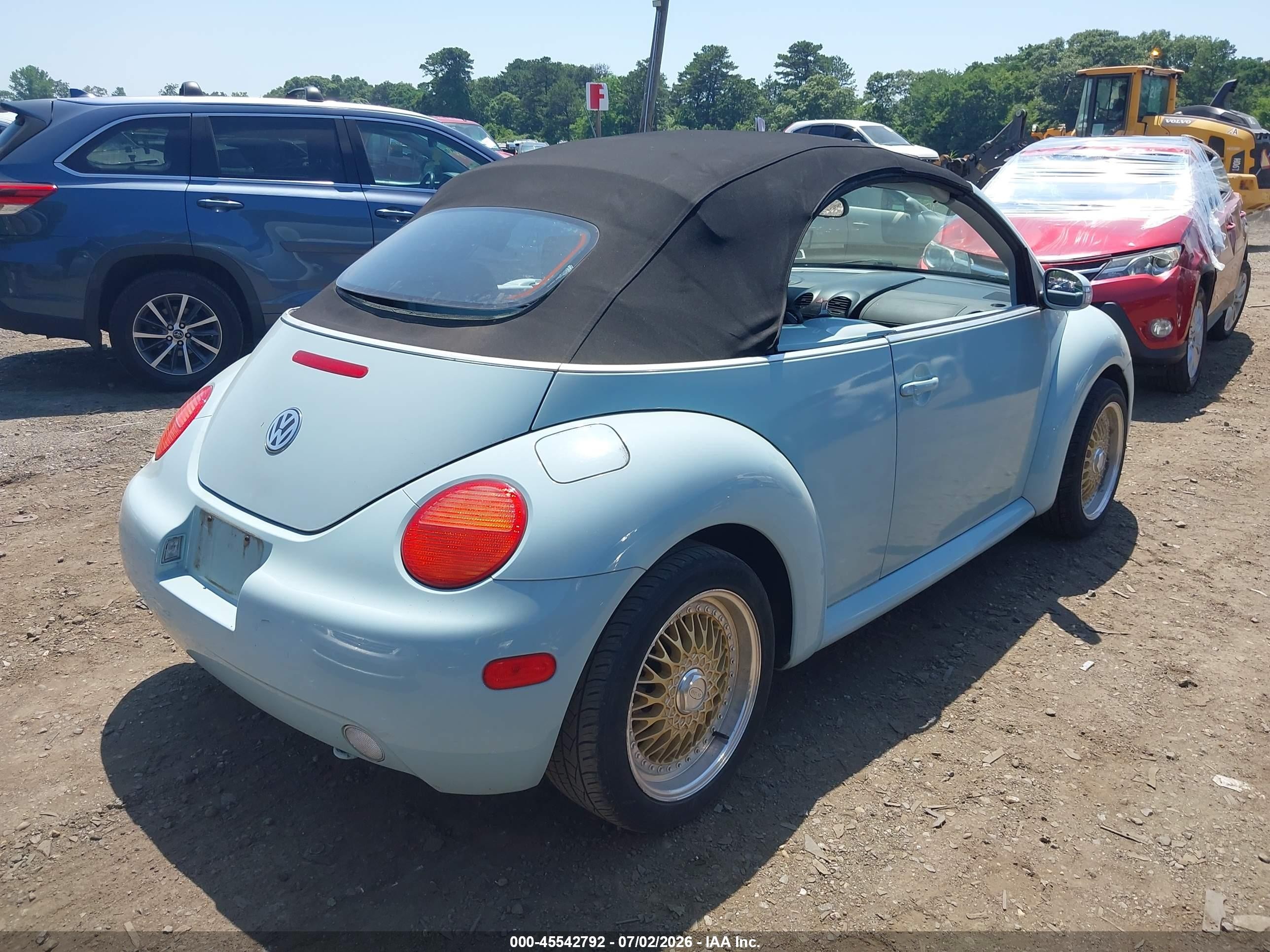 2005 Volkswagen New Beetle Gls Blue vin: 3VWCM31Y45M313139