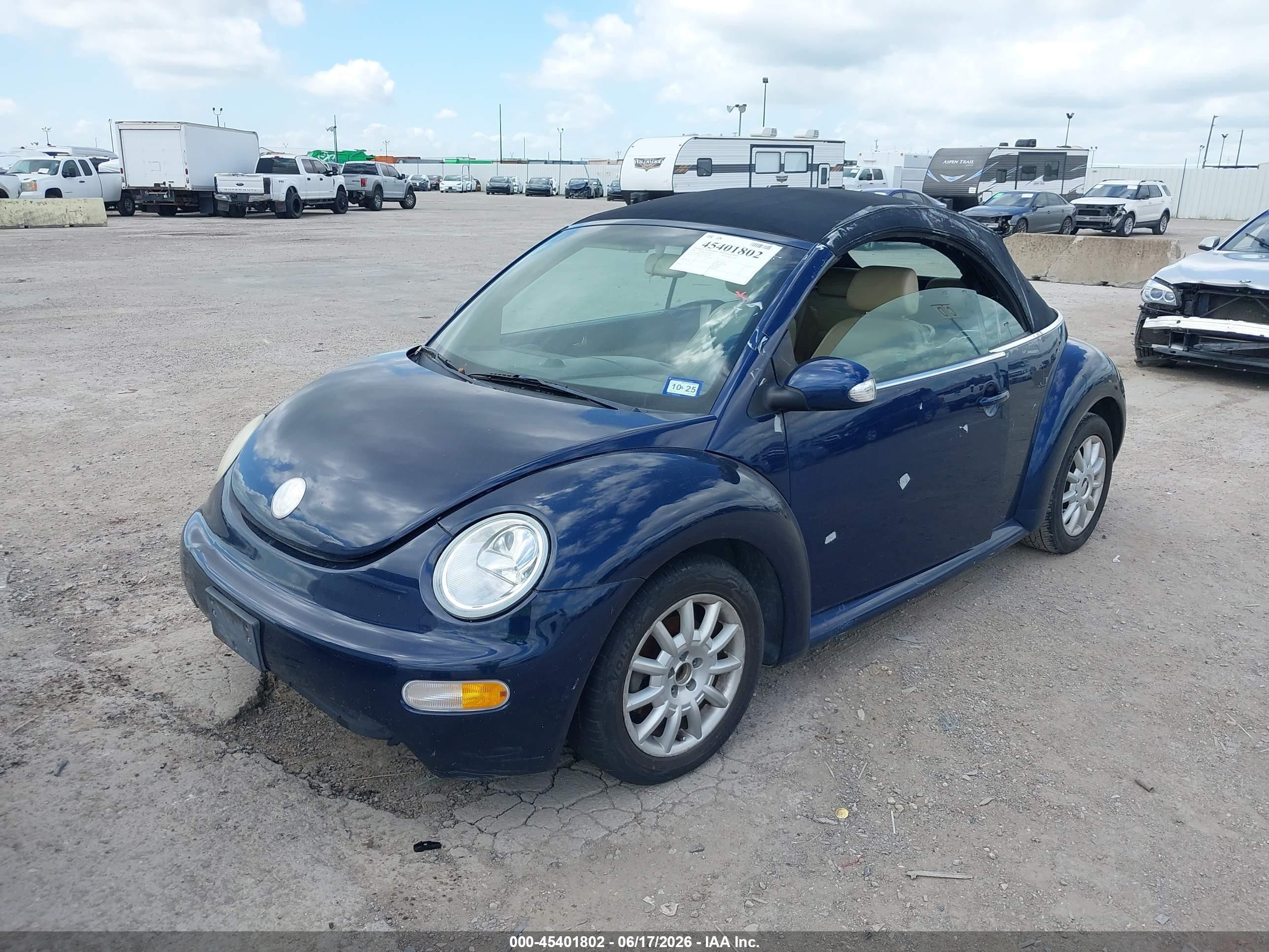 2005 Volkswagen New Beetle Gls Blue vin: 3VWCM31Y45M314548