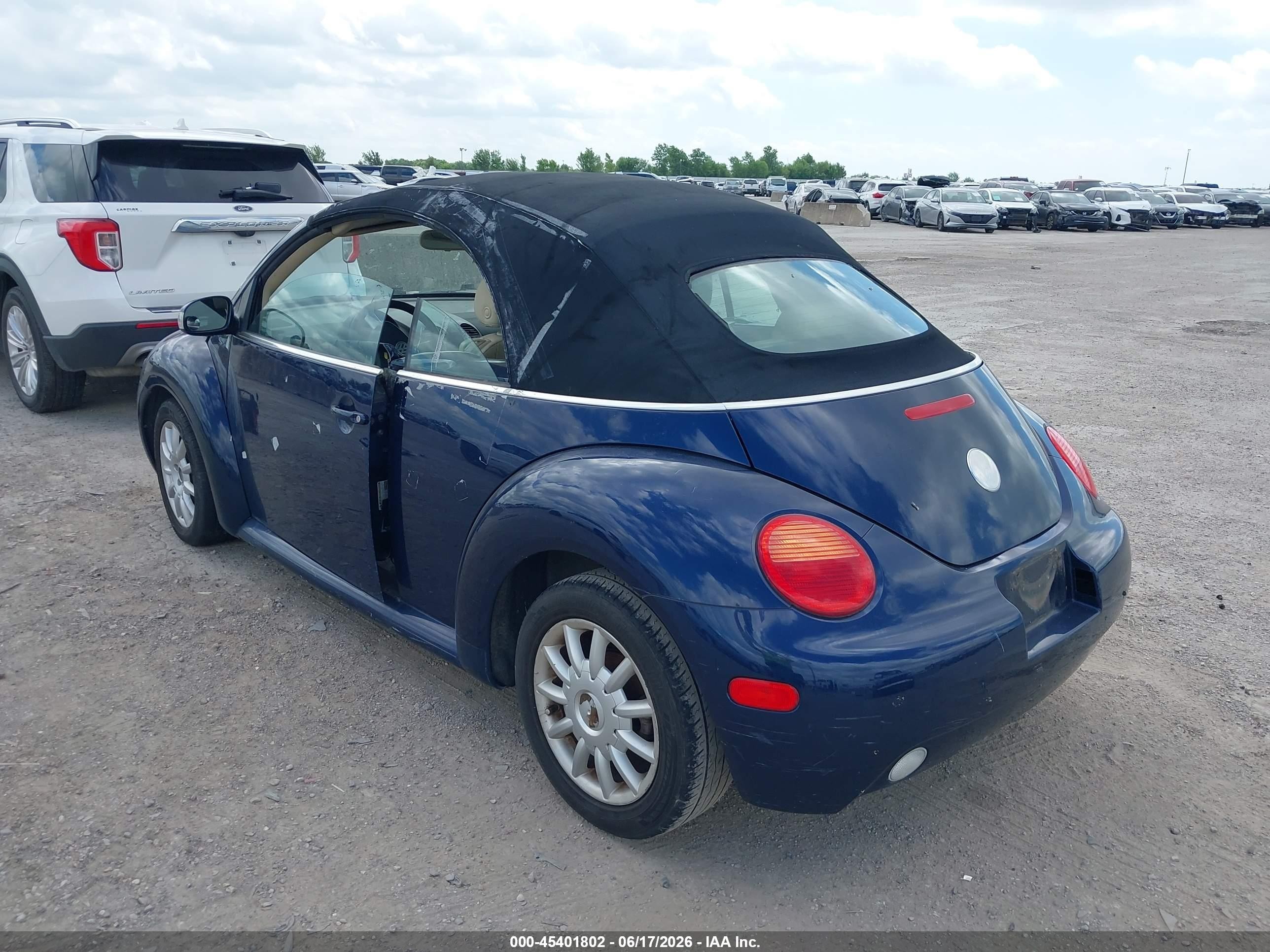 2005 Volkswagen New Beetle Gls Blue vin: 3VWCM31Y45M314548