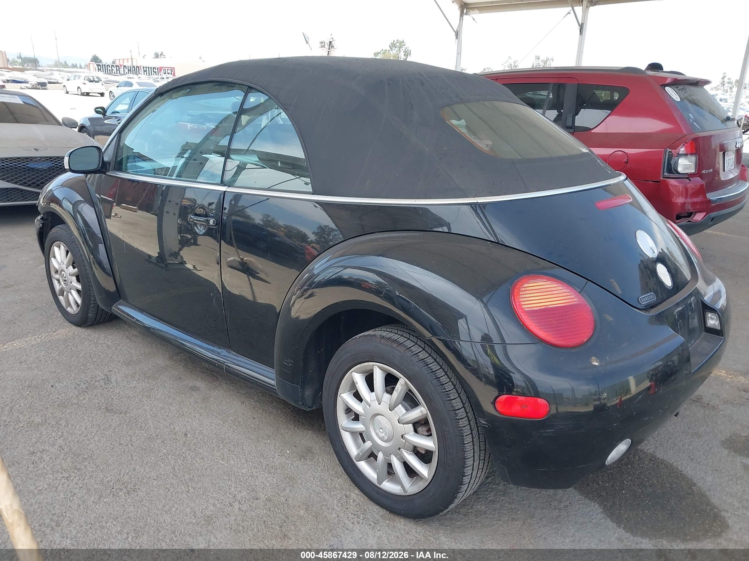 2004 Volkswagen New Beetle Gls Black vin: 3VWCM31Y94M324149