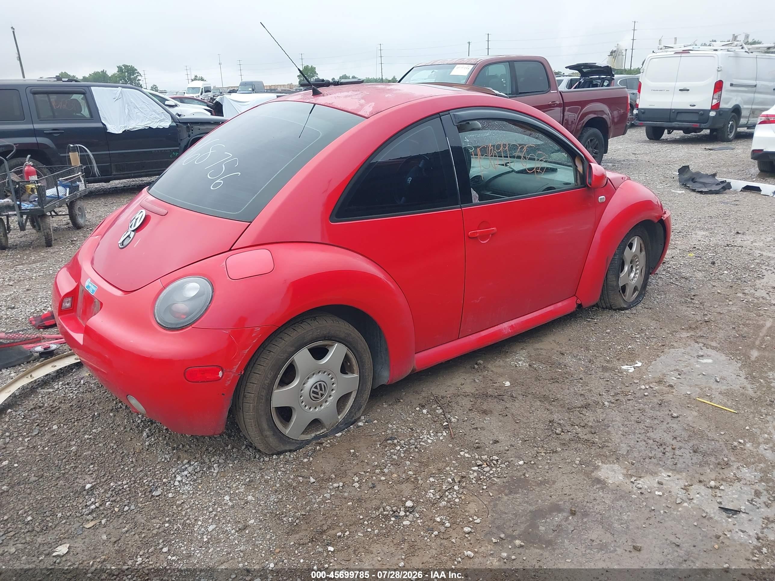 2001 Volkswagen New Beetle Gls Tdi Red vin: 3VWCP21C21M468756