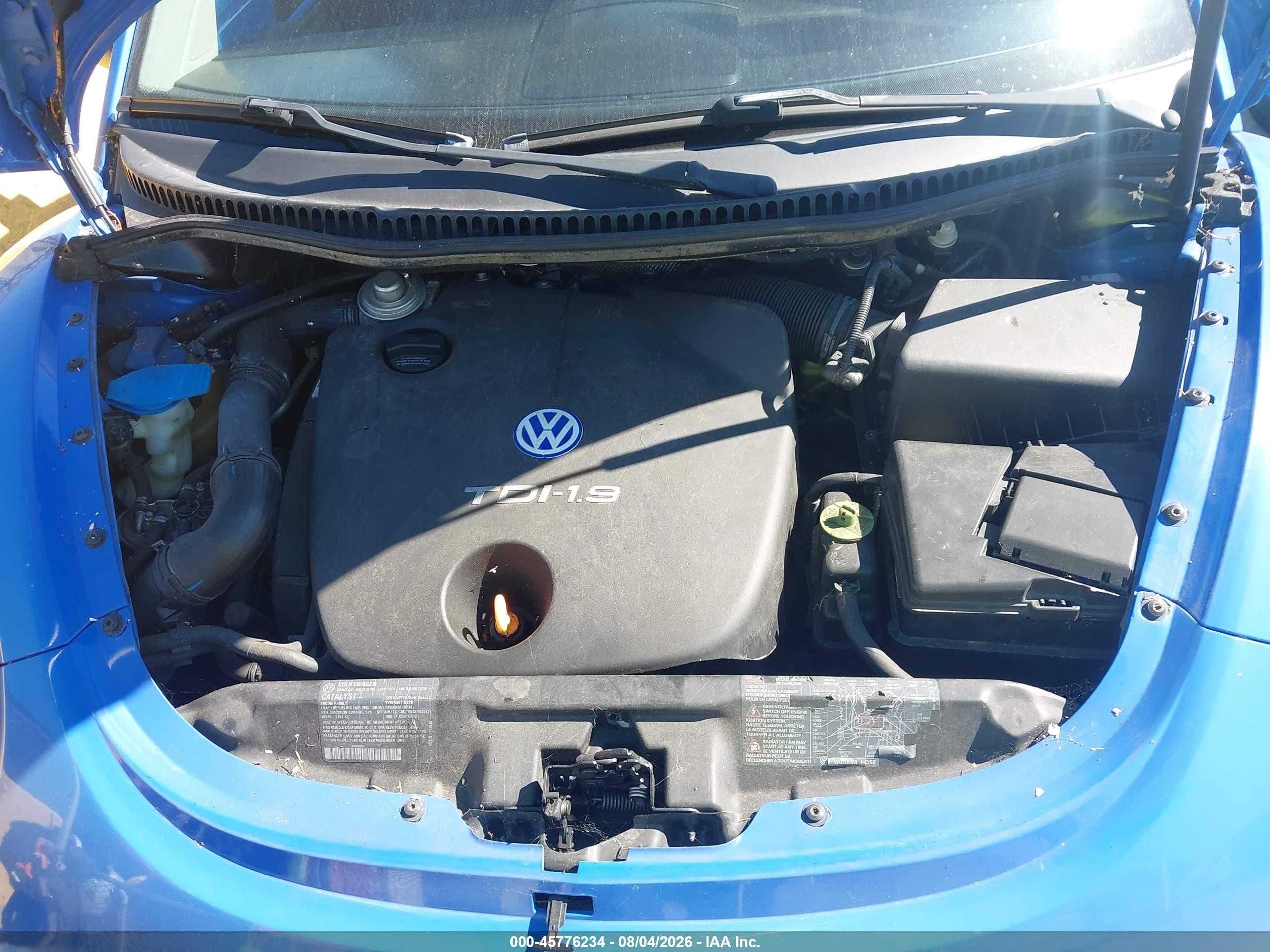 2001 Volkswagen New Beetle Gls Tdi Blue vin: 3VWCP21C31M431005