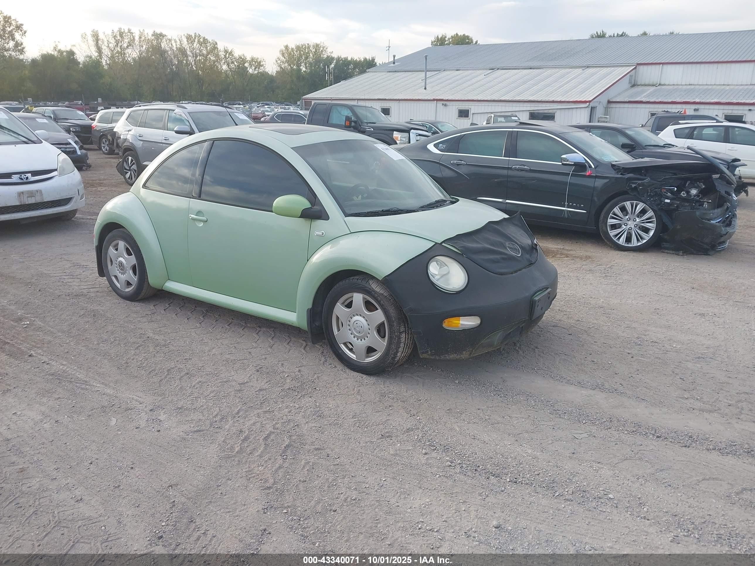 2001 Volkswagen New Beetle Gls Tdi Green vin: 3VWCP21C61M453922