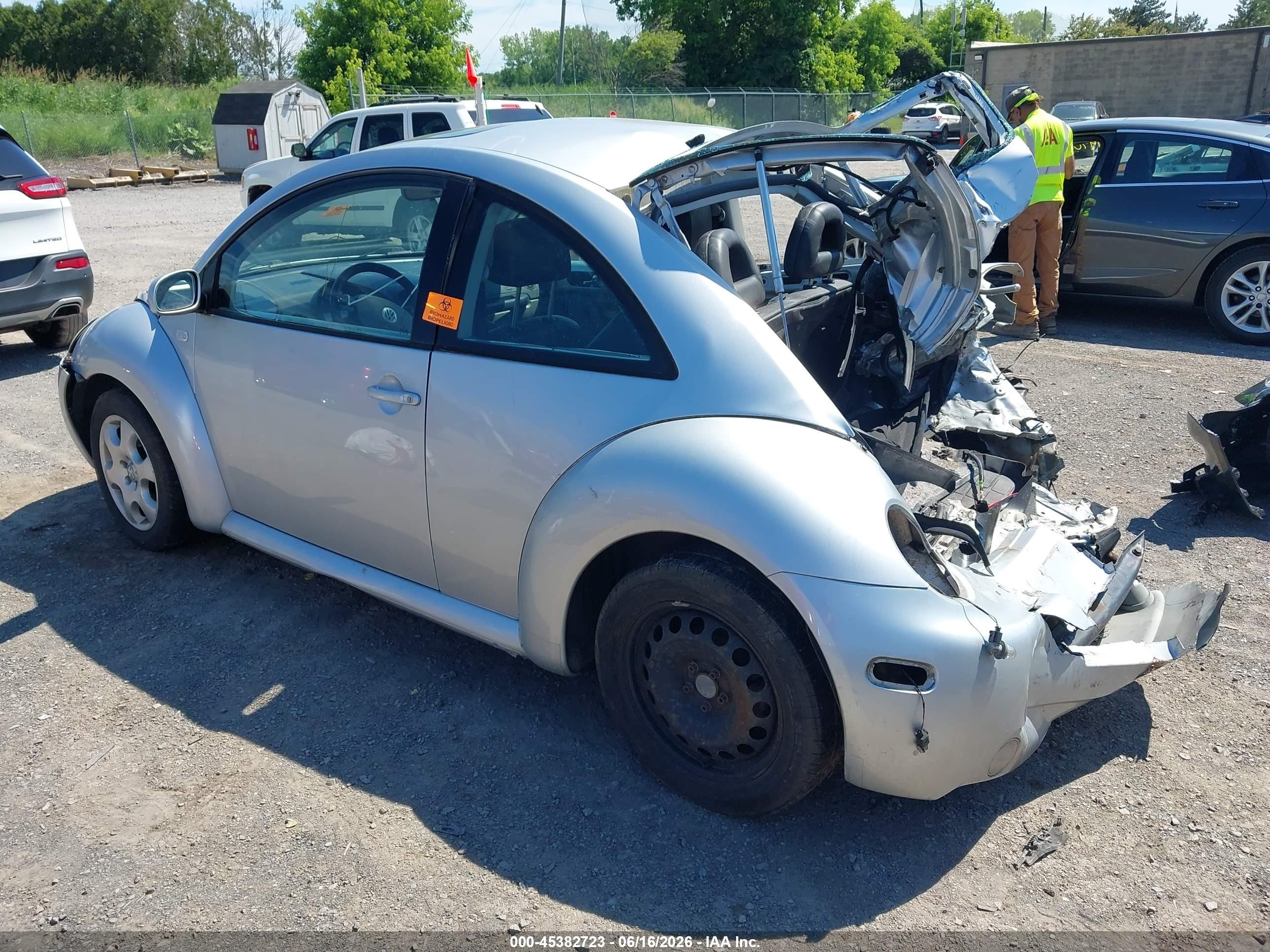 2003 Volkswagen New Beetle Gls Tdi Silver vin: 3VWCP21C73M413674