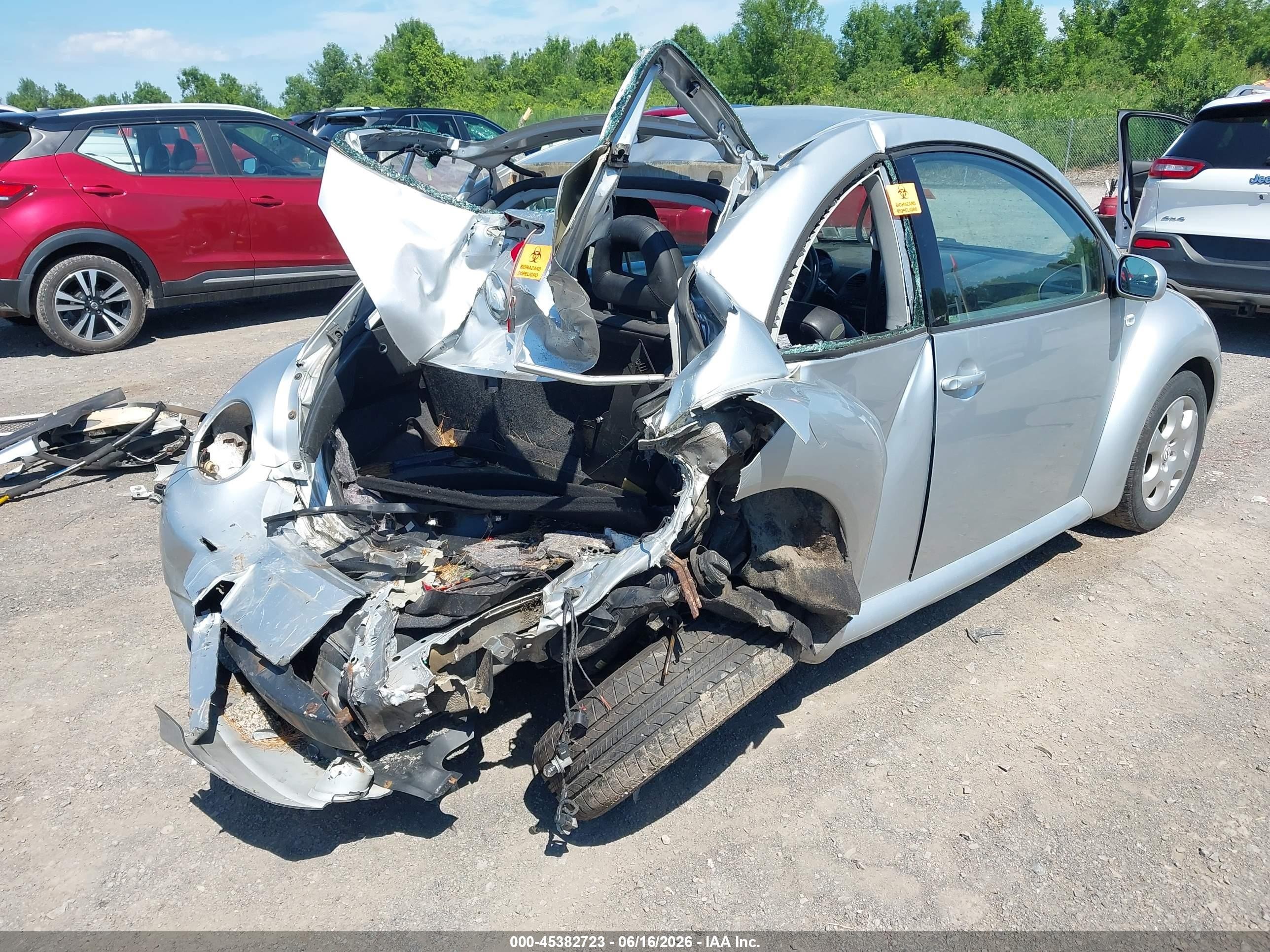 2003 Volkswagen New Beetle Gls Tdi Silver vin: 3VWCP21C73M413674