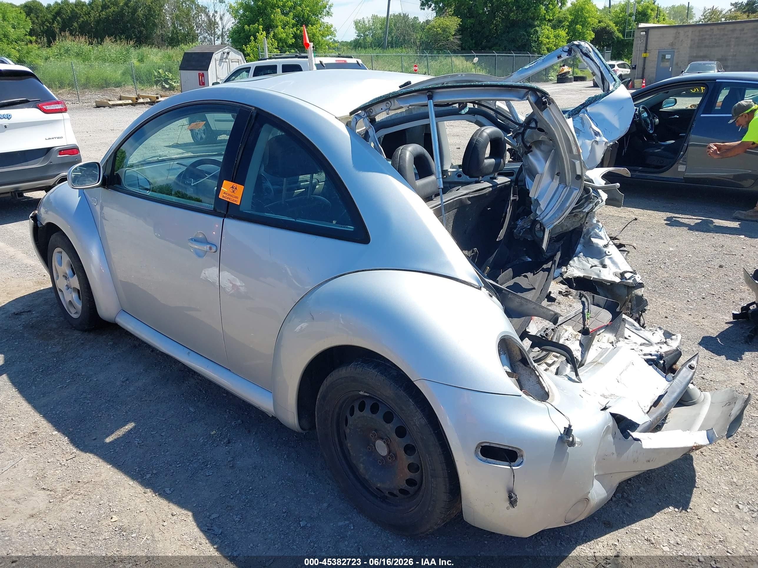 2003 Volkswagen New Beetle Gls Tdi Silver vin: 3VWCP21C73M413674