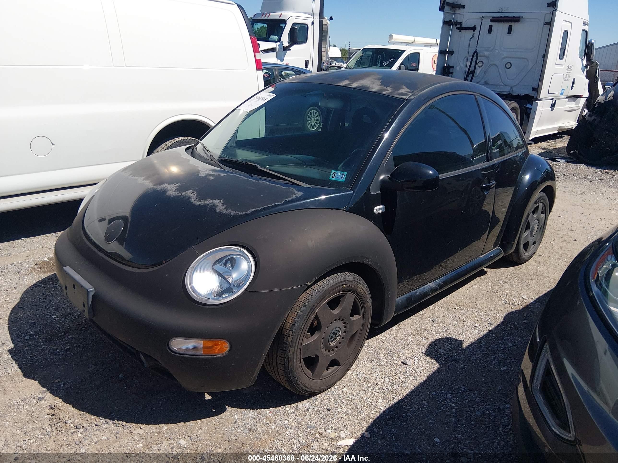 2002 Volkswagen New Beetle Gls Tdi Black vin: 3VWCP21C82M422432