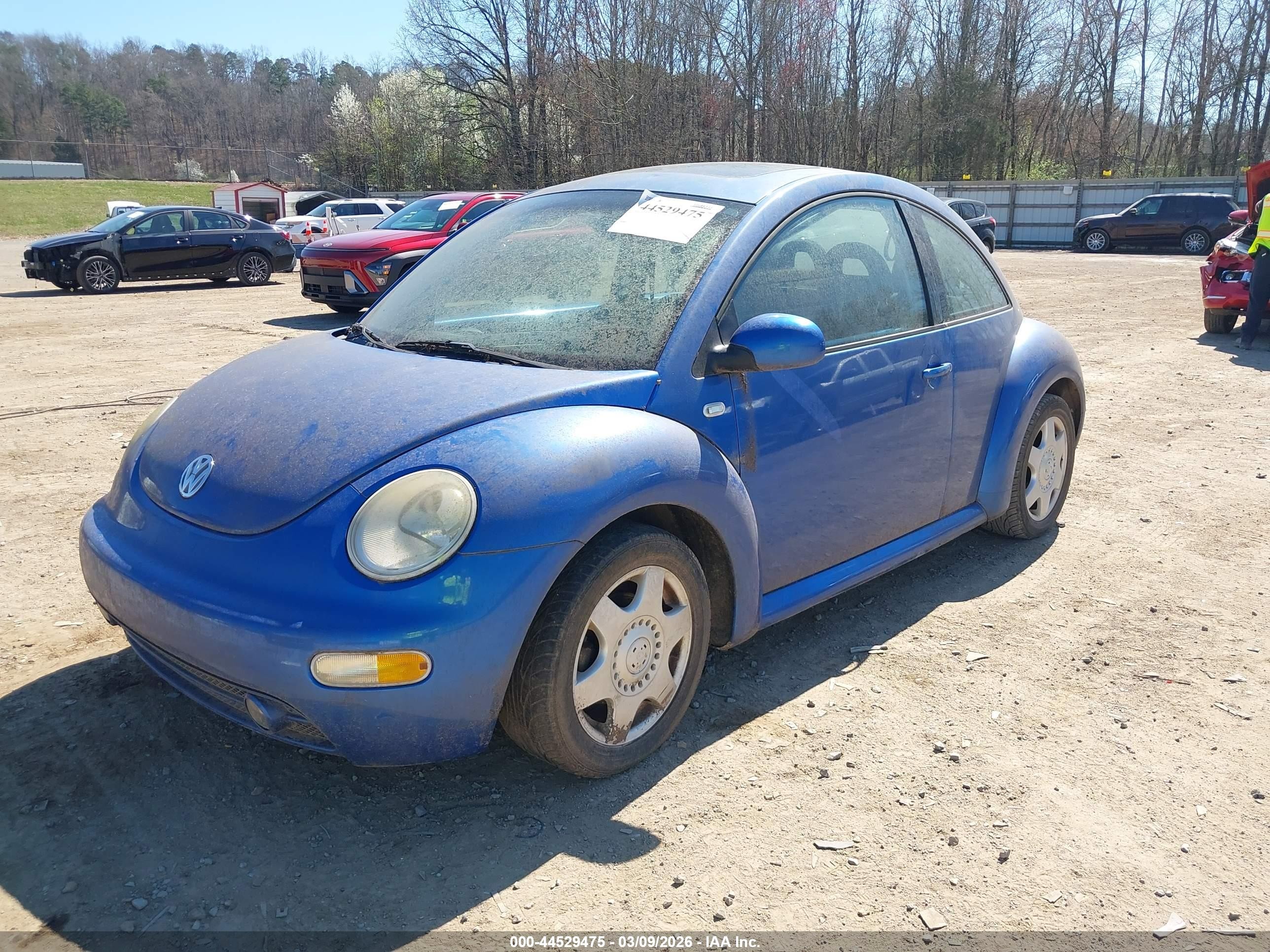 2001 Volkswagen New Beetle Gls Blue vin: 3VWCS21C21M424349