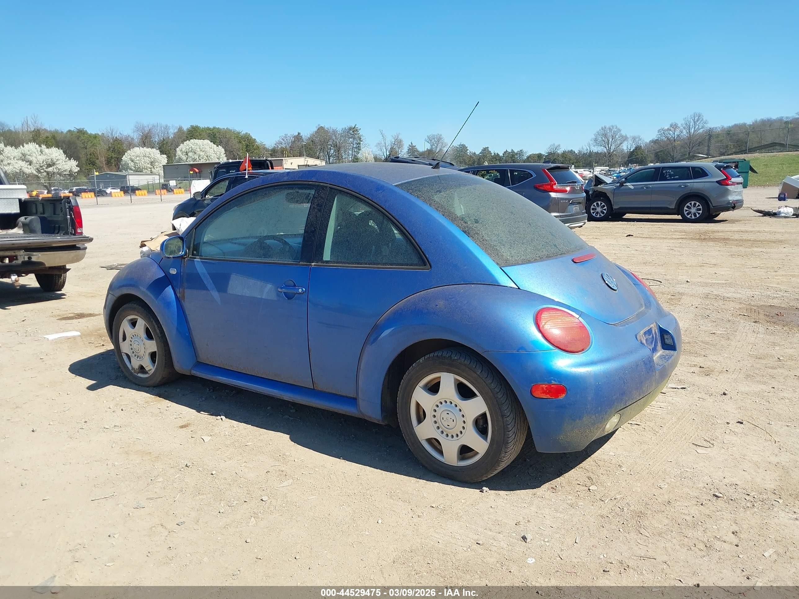 2001 Volkswagen New Beetle Gls Blue vin: 3VWCS21C21M424349