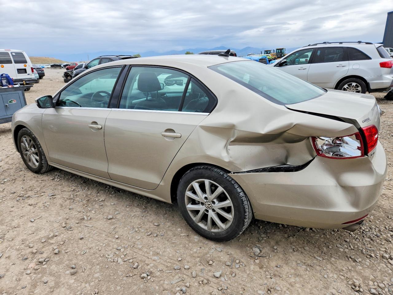2014 Volkswagen Jetta Se Beige vin: 3VWD07AJ0EM214439