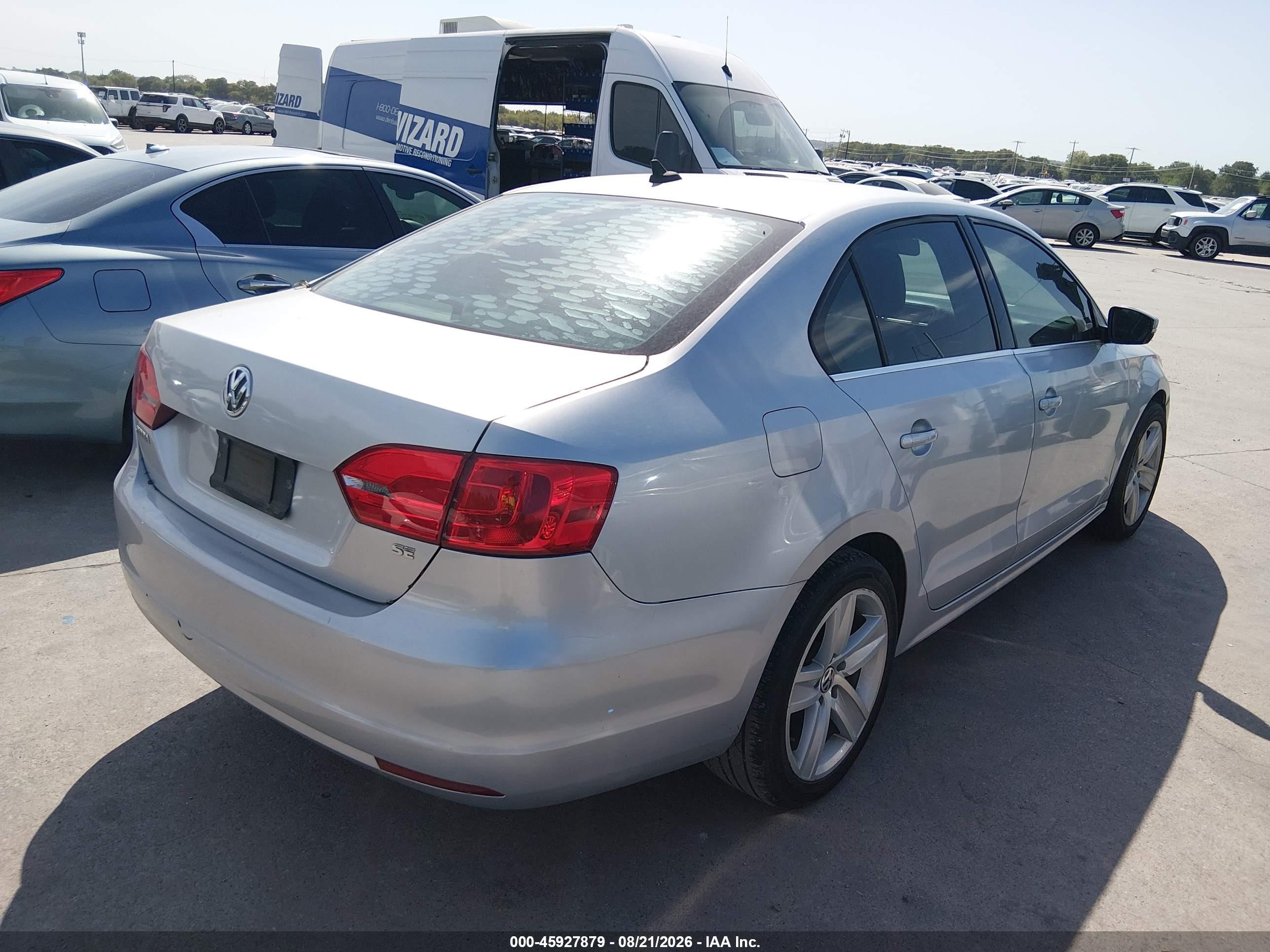 2014 Volkswagen Jetta 1.8t Se Silver vin: 3VWD07AJ0EM372859