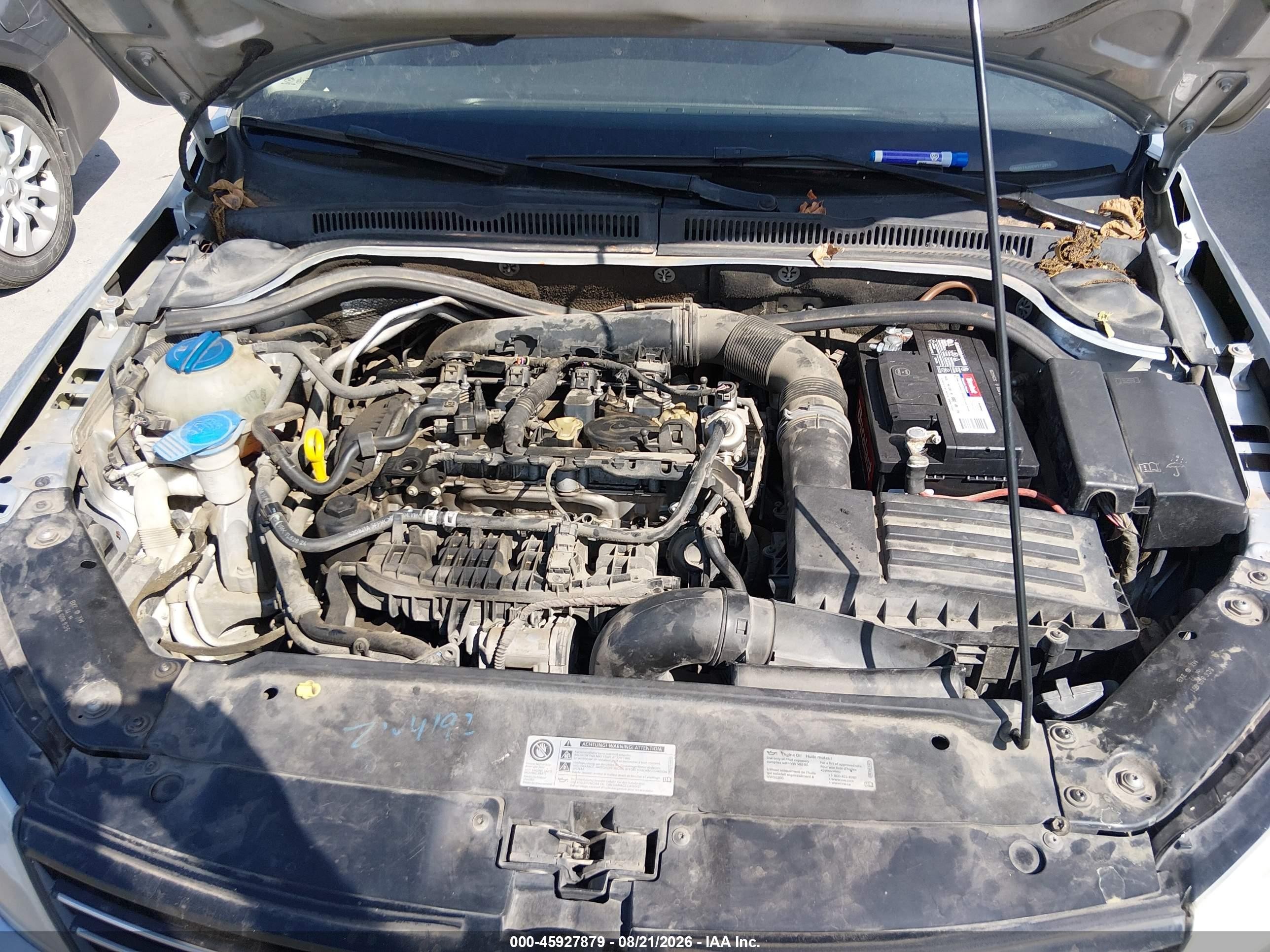 2014 Volkswagen Jetta 1.8t Se Silver vin: 3VWD07AJ0EM372859