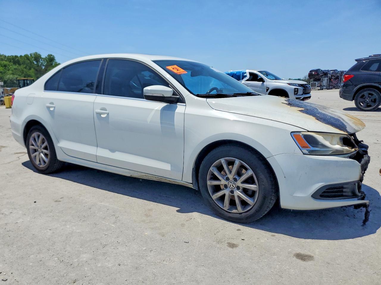 2014 Volkswagen Jetta Se White vin: 3VWD07AJ0EM432901