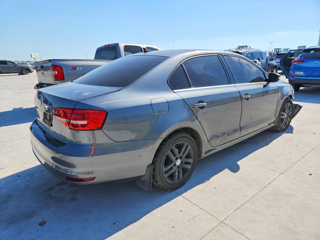 2015 Volkswagen Jetta Se Gray vin: 3VWD07AJ0FM257244