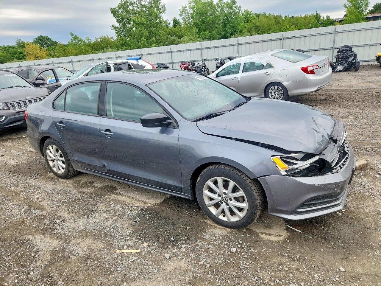 2015 Volkswagen Jetta Se Gray vin: 3VWD07AJ0FM259866