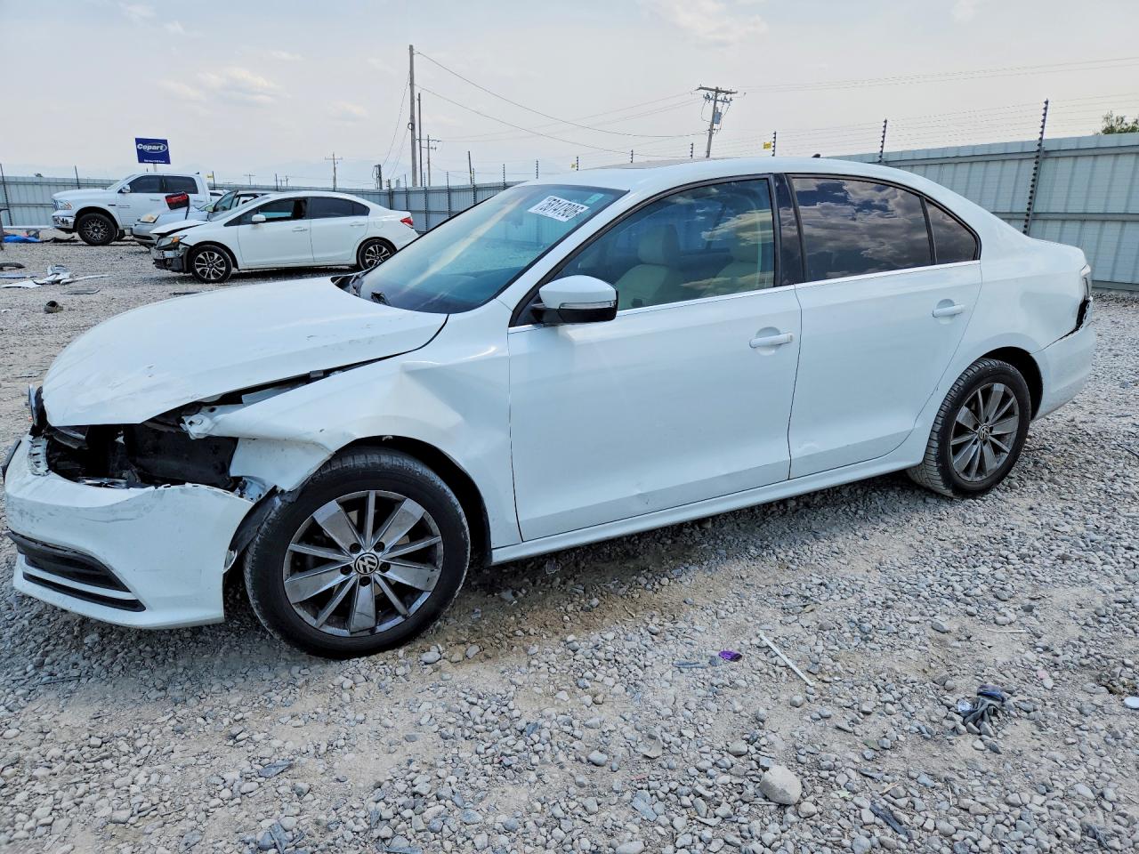 2015 Volkswagen Jetta Se White vin: 3VWD07AJ0FM272682