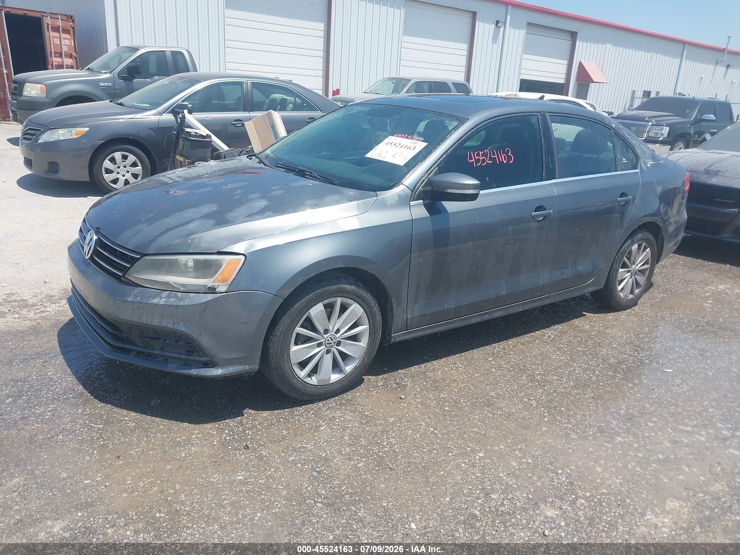 2015 Volkswagen Jetta 1.8t Se Серый vin: 3VWD07AJ0FM317166