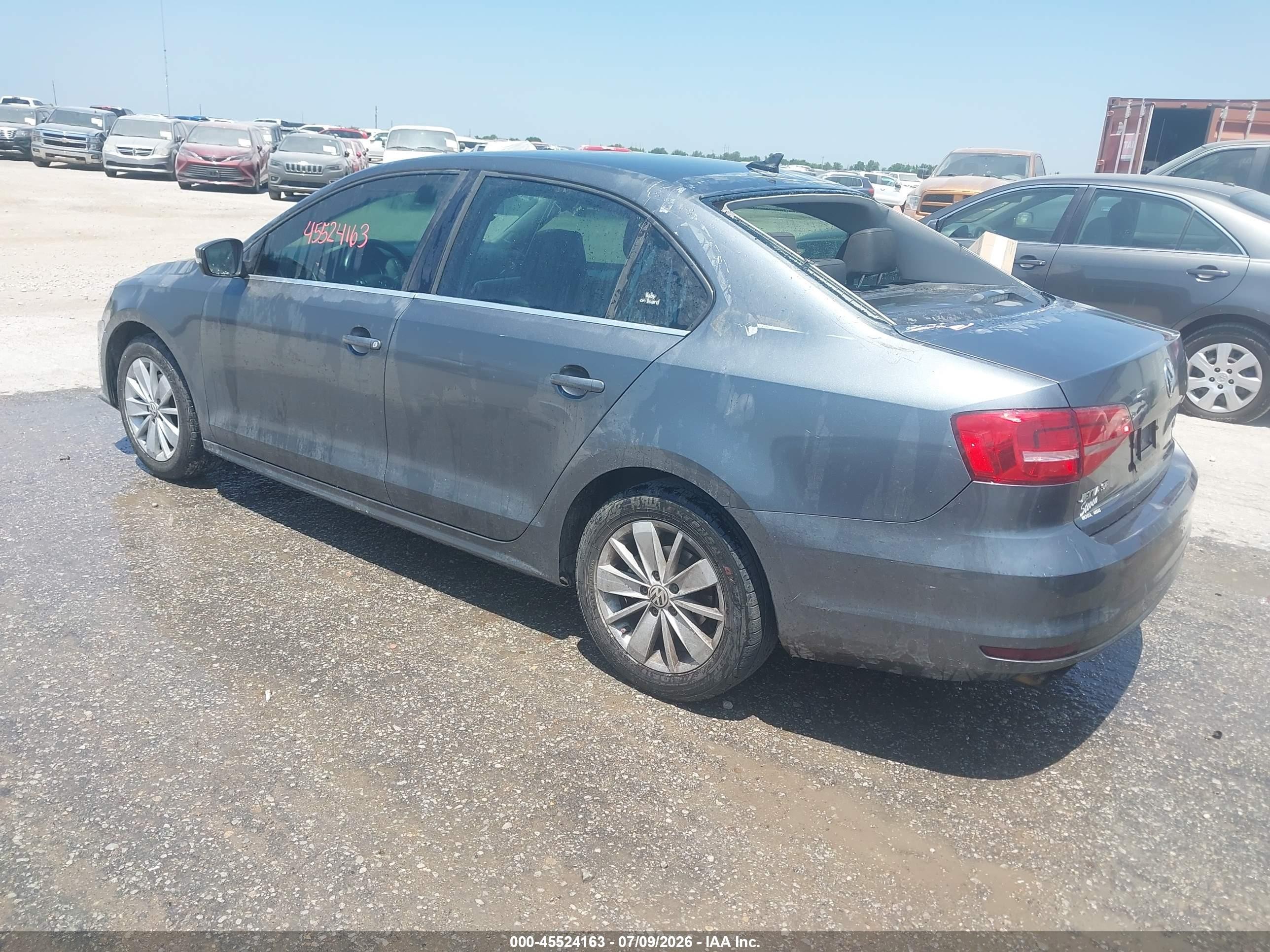 2015 Volkswagen Jetta 1.8t Se Серый vin: 3VWD07AJ0FM317166