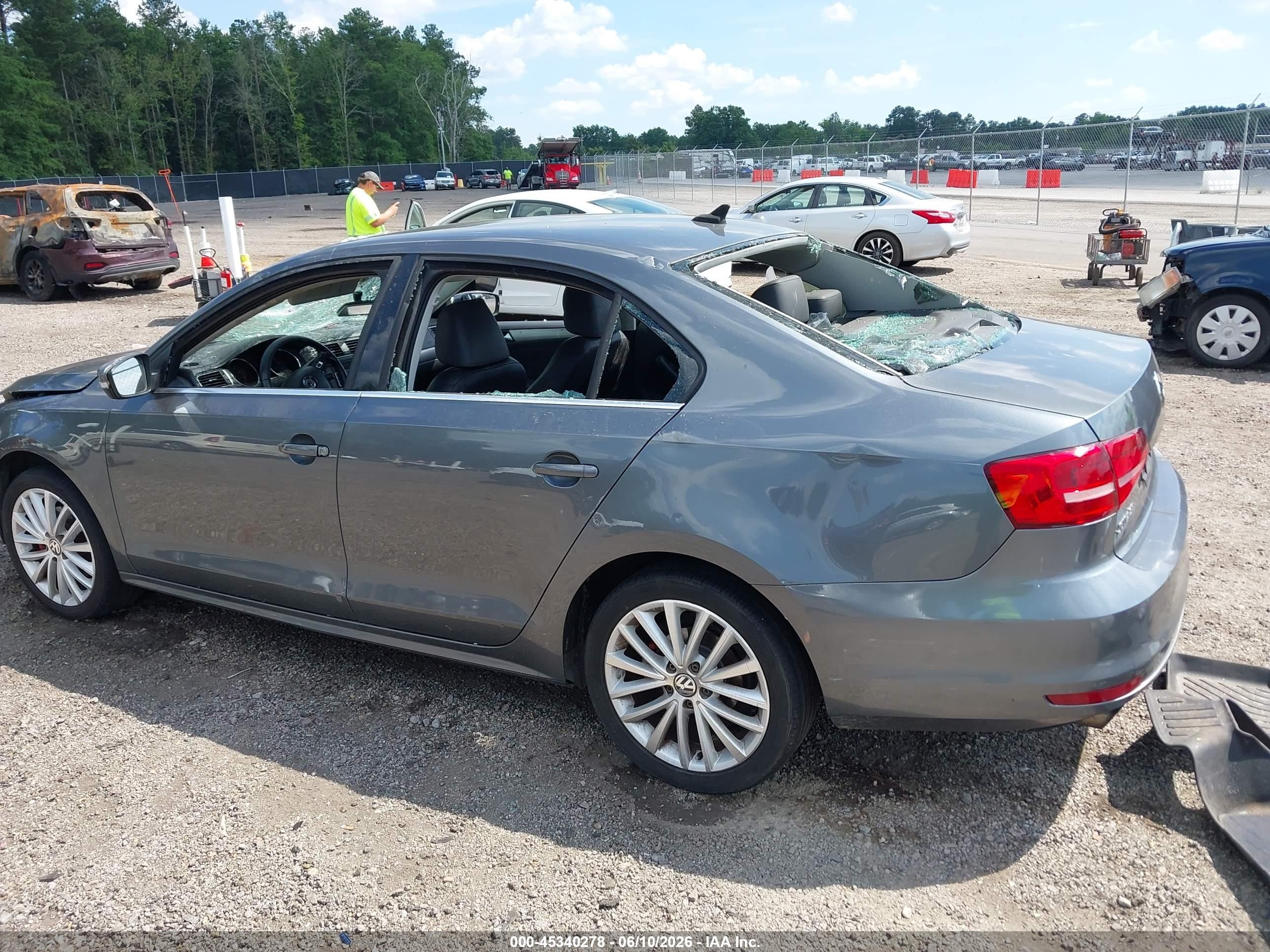 2015 Volkswagen Jetta 1.8t Se Gray vin: 3VWD07AJ0FM340060