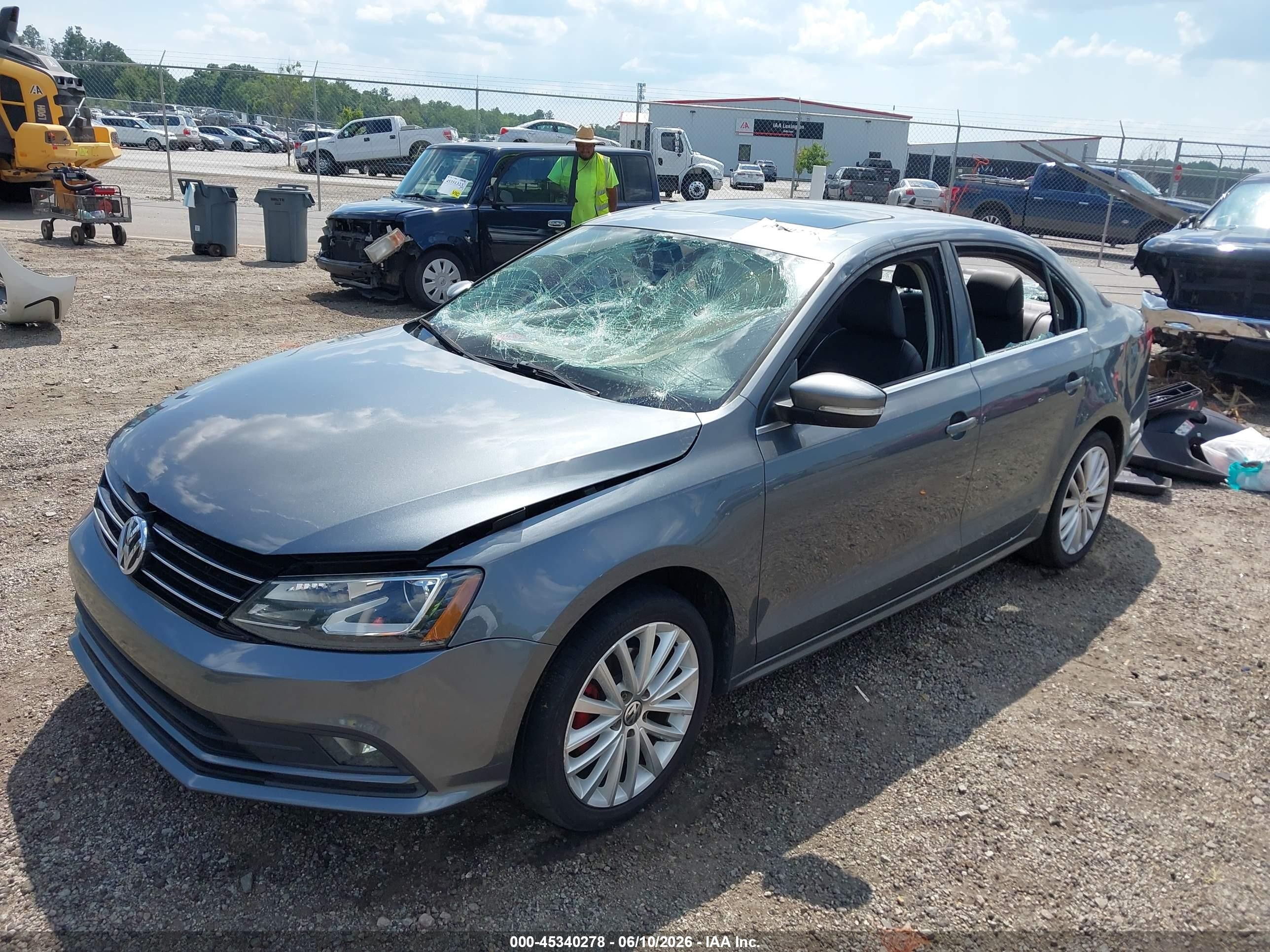 2015 Volkswagen Jetta 1.8t Se Gray vin: 3VWD07AJ0FM340060