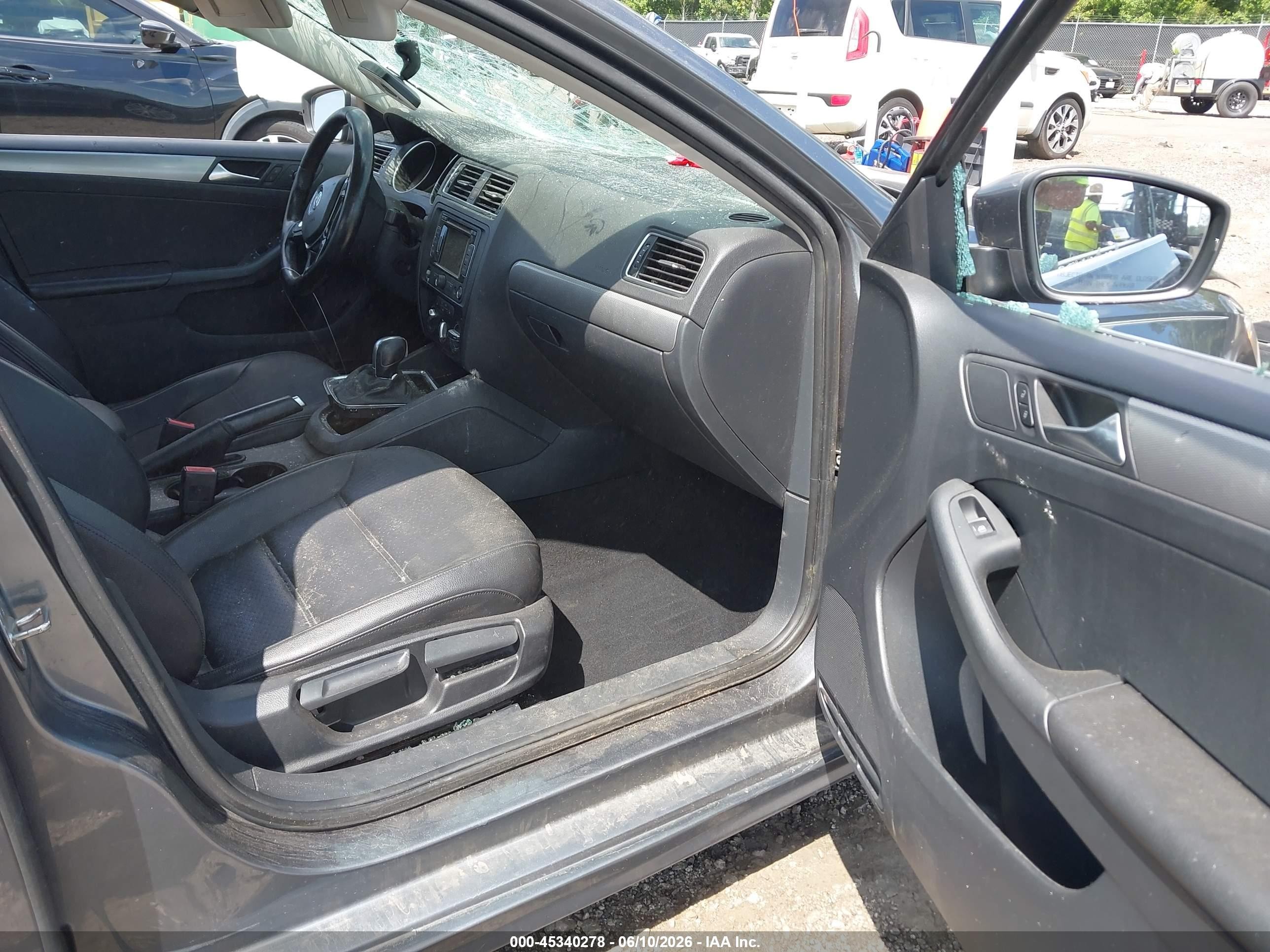 2015 Volkswagen Jetta 1.8t Se Gray vin: 3VWD07AJ0FM340060