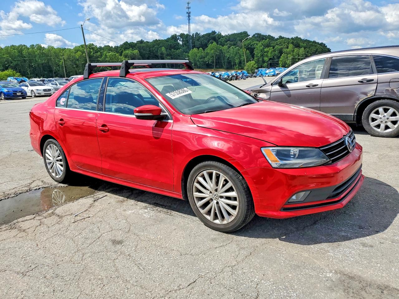 2015 Volkswagen Jetta Se Red vin: 3VWD07AJ0FM357814