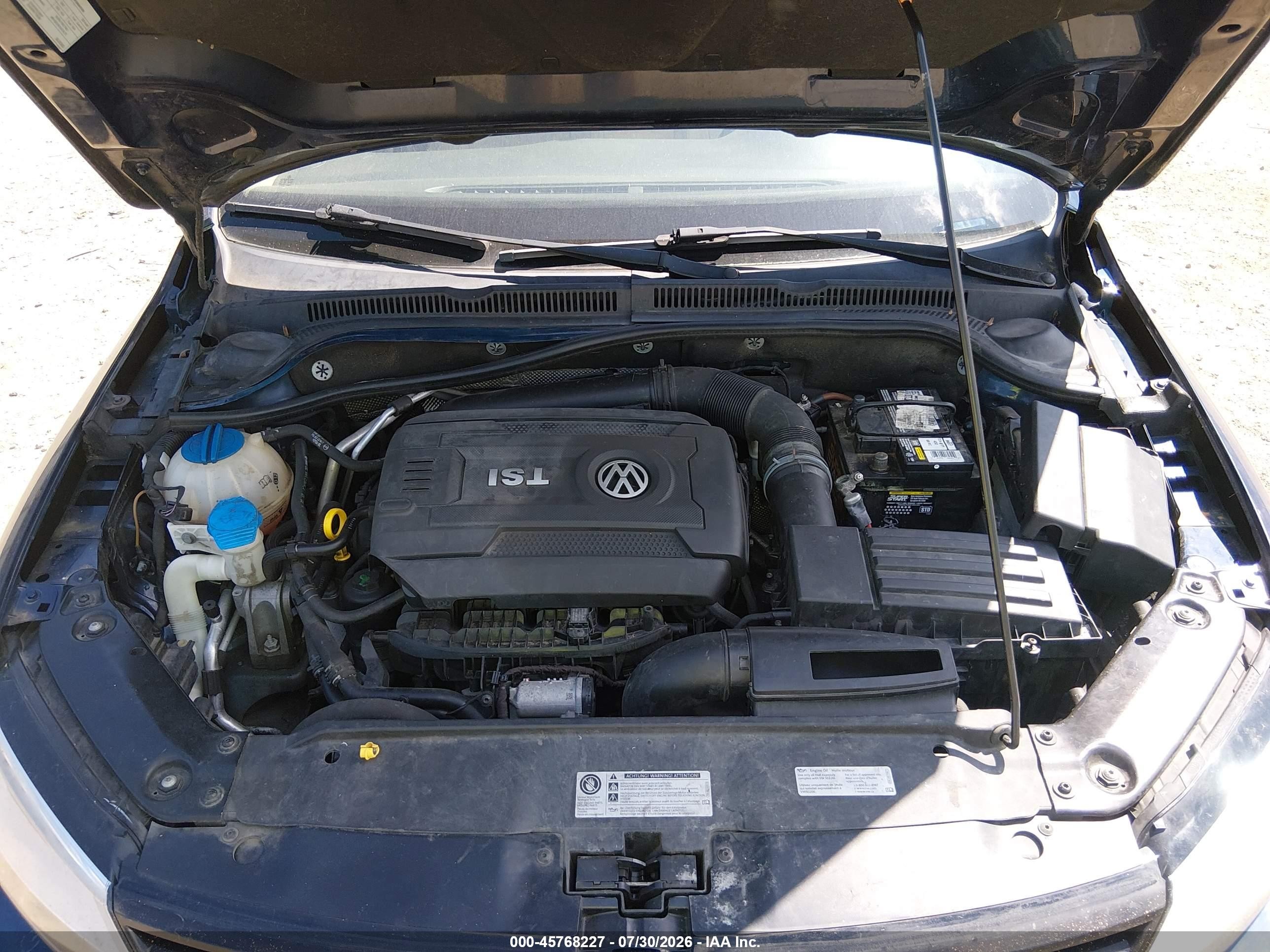 2014 Volkswagen Jetta 1.8t Se Blue vin: 3VWD07AJ1EM289800