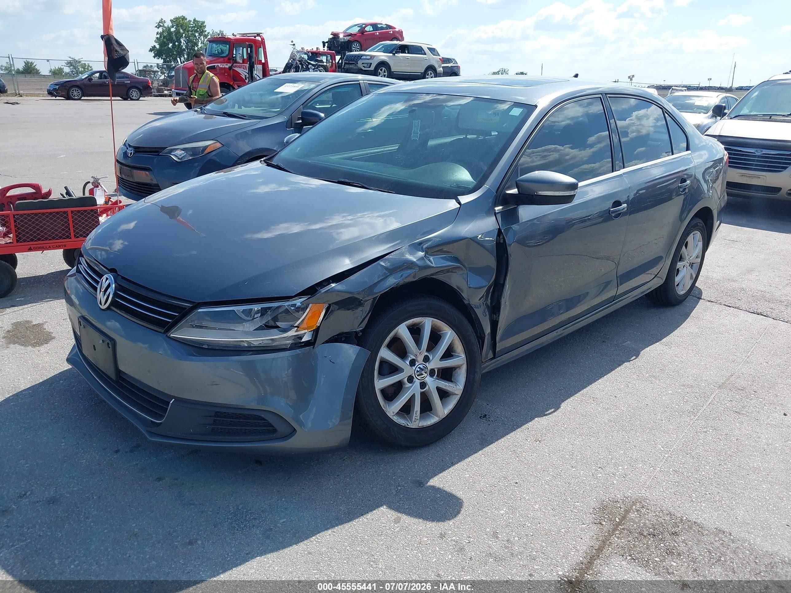 2014 Volkswagen Jetta 1.8t Se Gray vin: 3VWD07AJ1EM380601