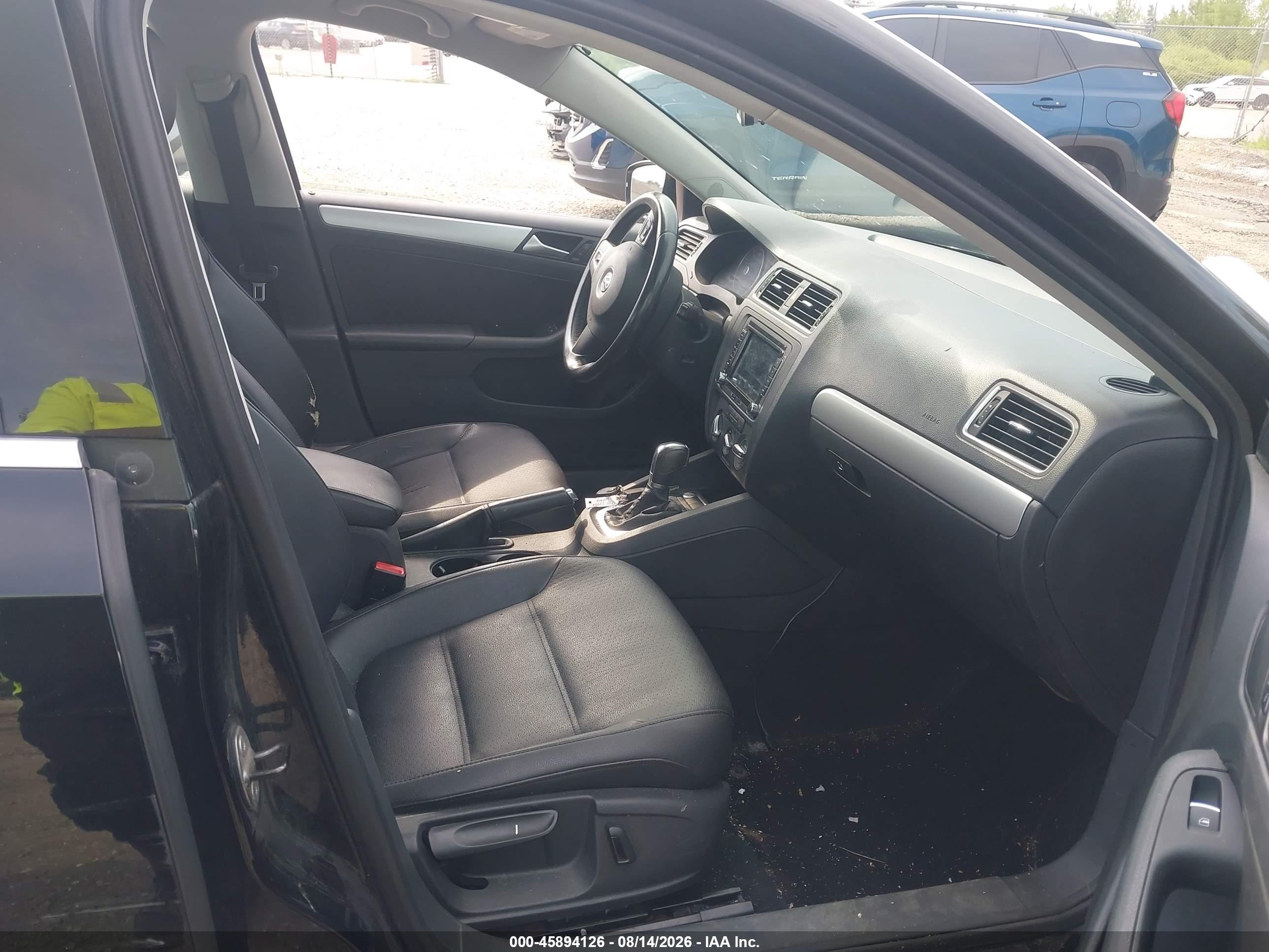 2014 Volkswagen Jetta 1.8t Se Black vin: 3VWD07AJ1EM404167