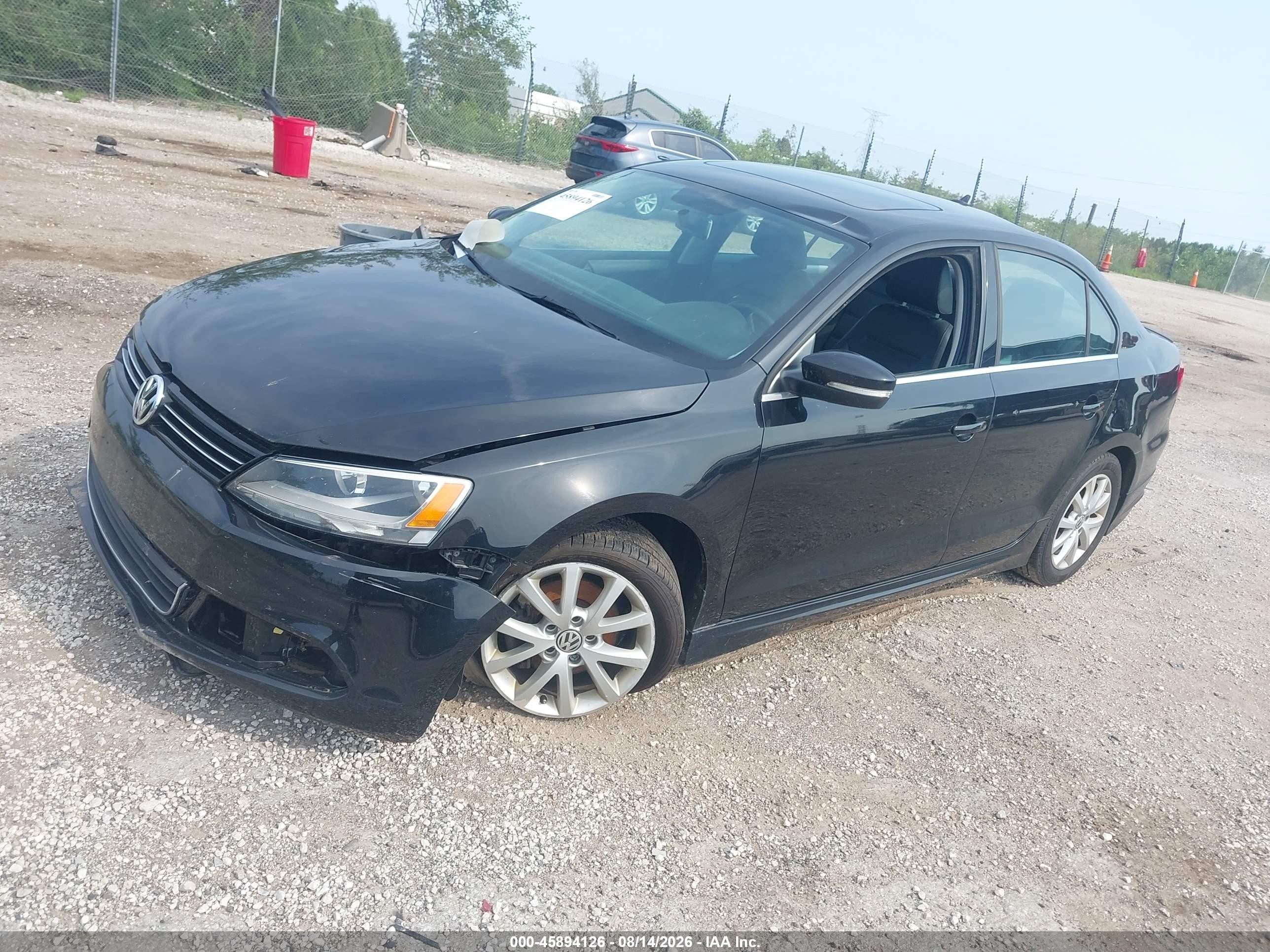 2014 Volkswagen Jetta 1.8t Se Black vin: 3VWD07AJ1EM404167