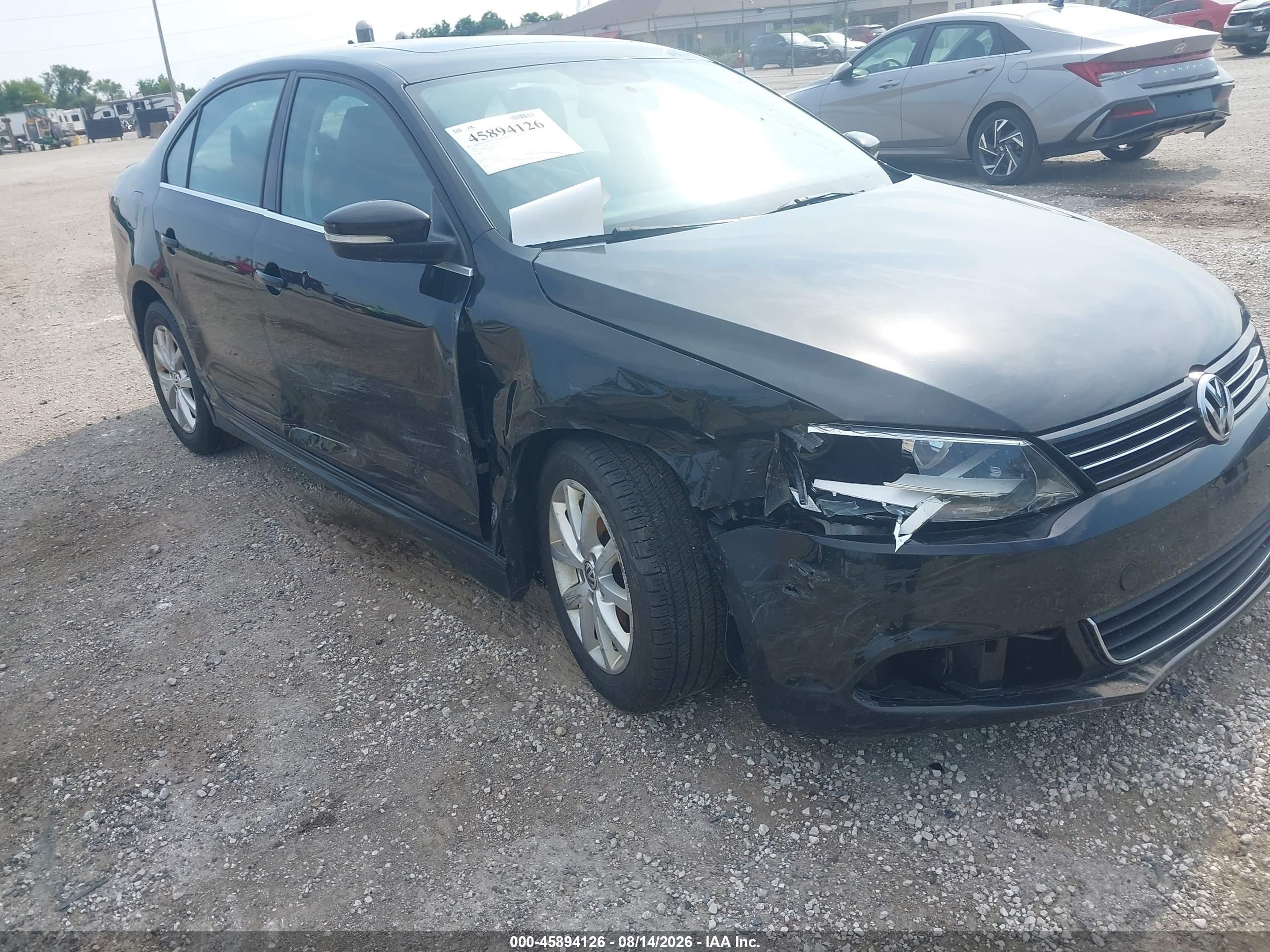 2014 Volkswagen Jetta 1.8t Se Black vin: 3VWD07AJ1EM404167