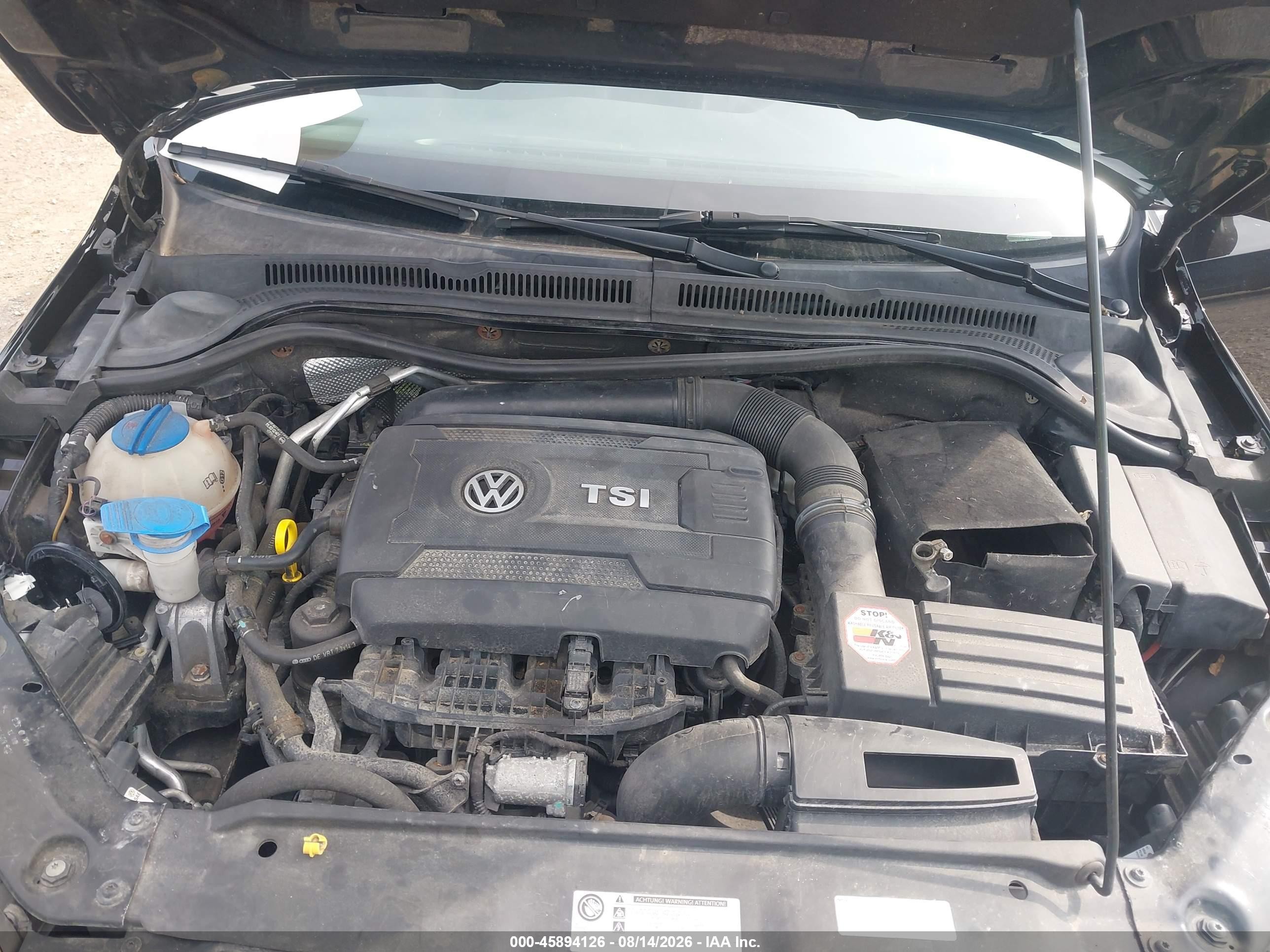 2014 Volkswagen Jetta 1.8t Se Black vin: 3VWD07AJ1EM404167