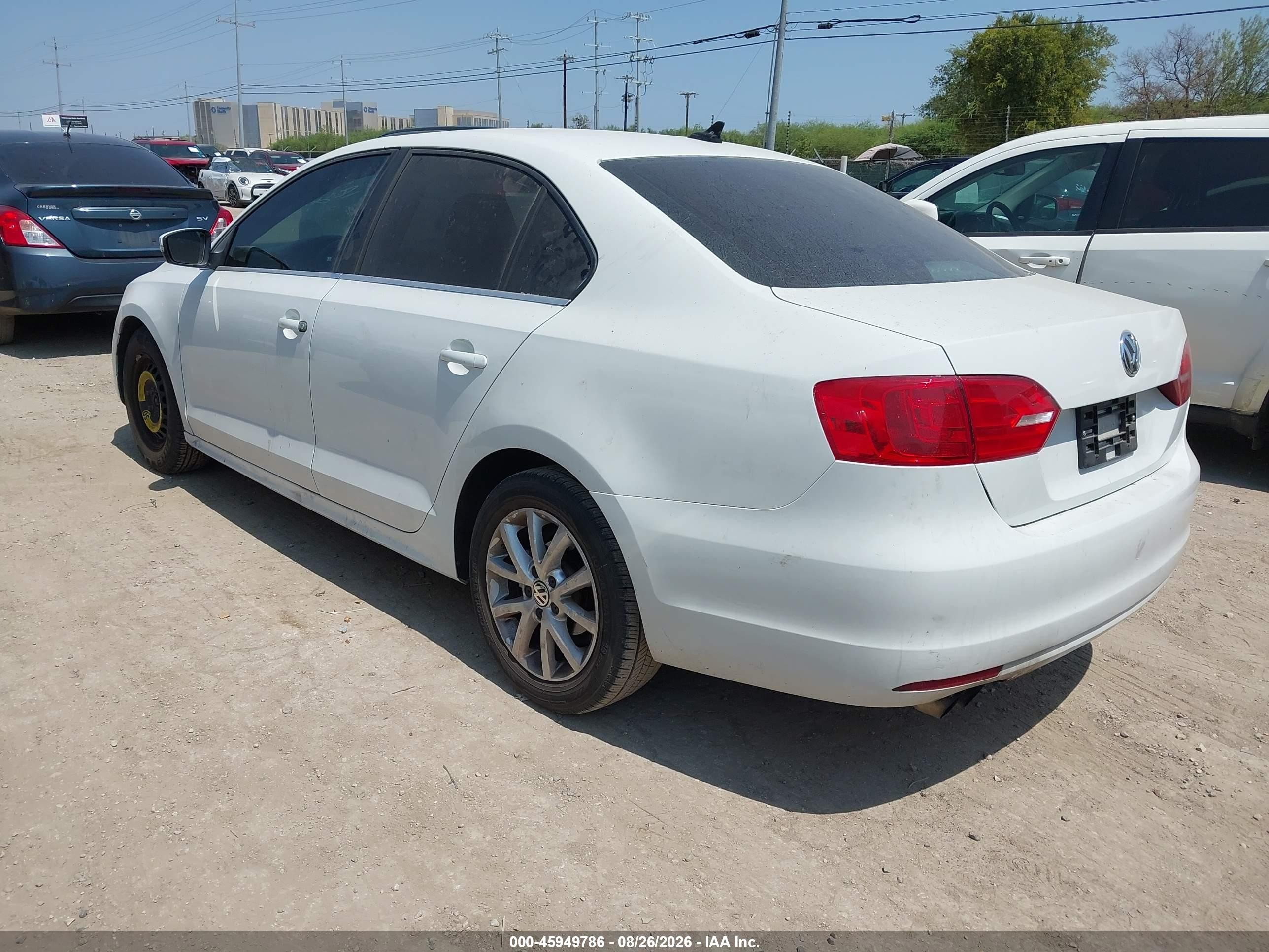 2014 Volkswagen Jetta 1.8t Se White vin: 3VWD07AJ1EM413600
