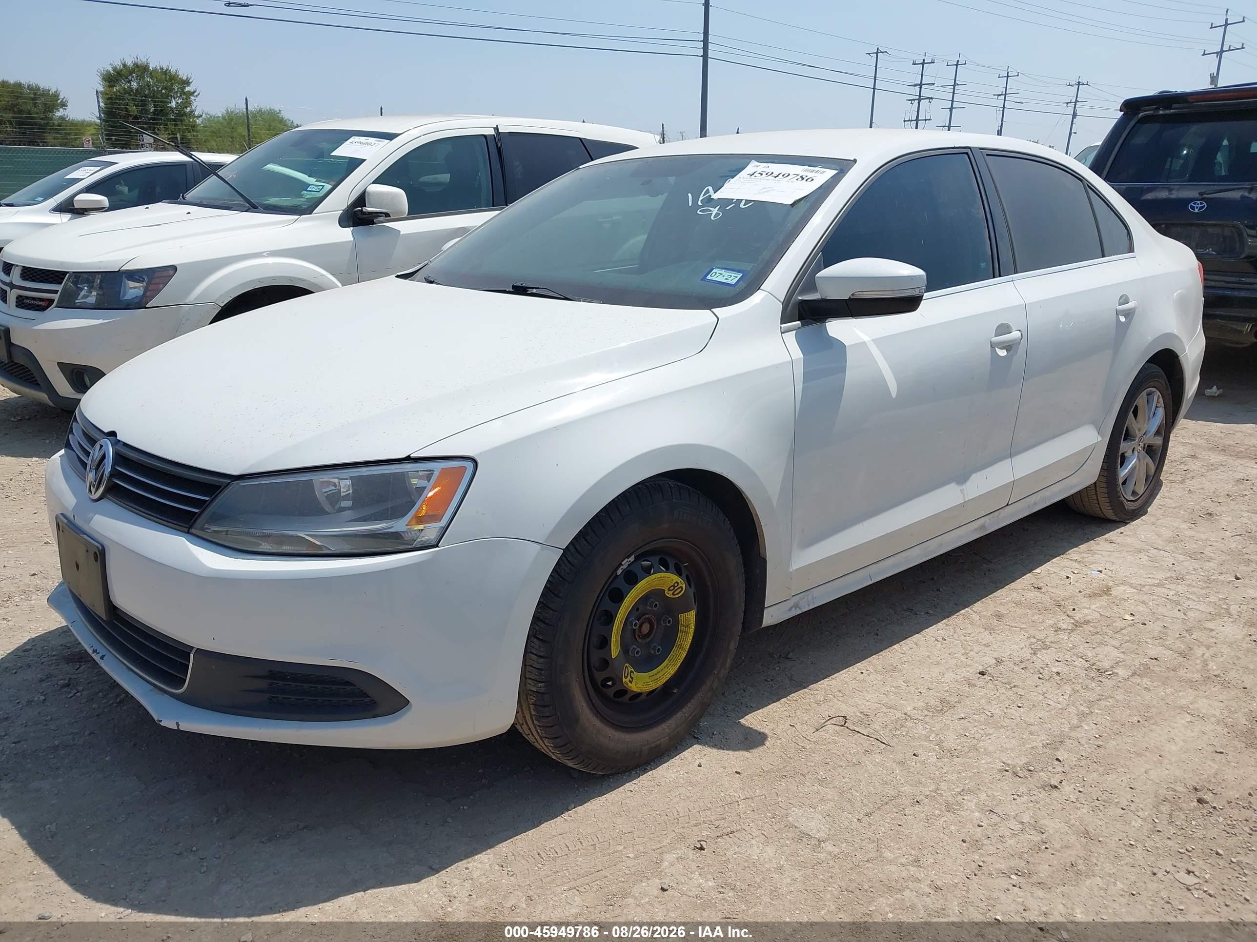 2014 Volkswagen Jetta 1.8t Se White vin: 3VWD07AJ1EM413600