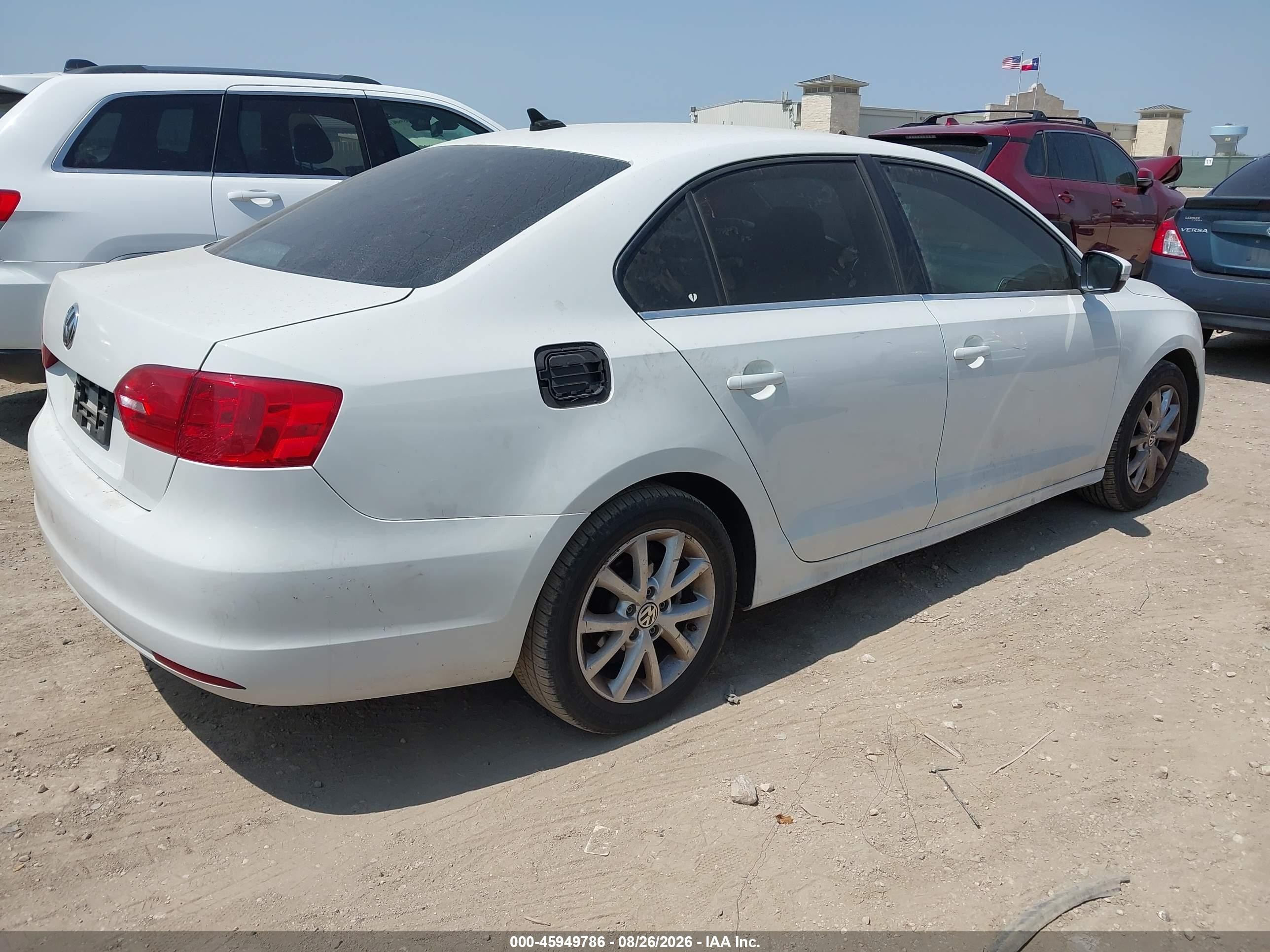 2014 Volkswagen Jetta 1.8t Se White vin: 3VWD07AJ1EM413600