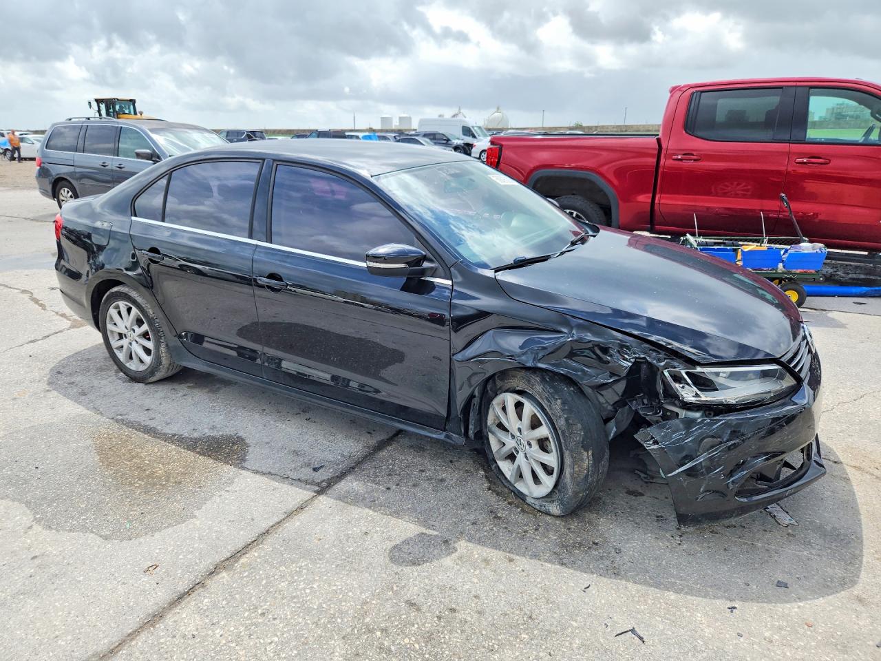 2014 Volkswagen Jetta Se Black vin: 3VWD07AJ1EM438576