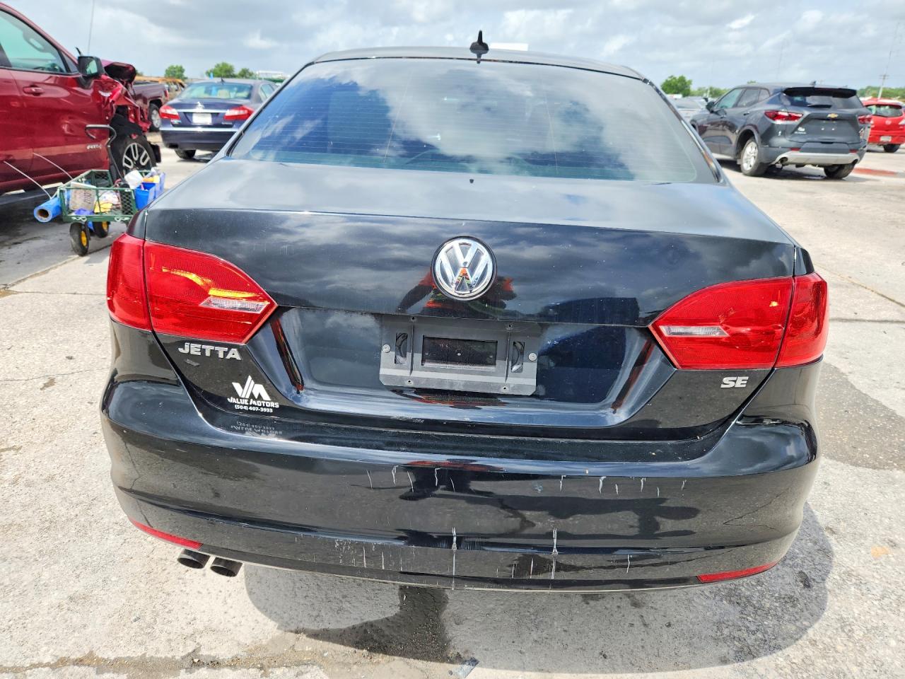 2014 Volkswagen Jetta Se Black vin: 3VWD07AJ1EM438576