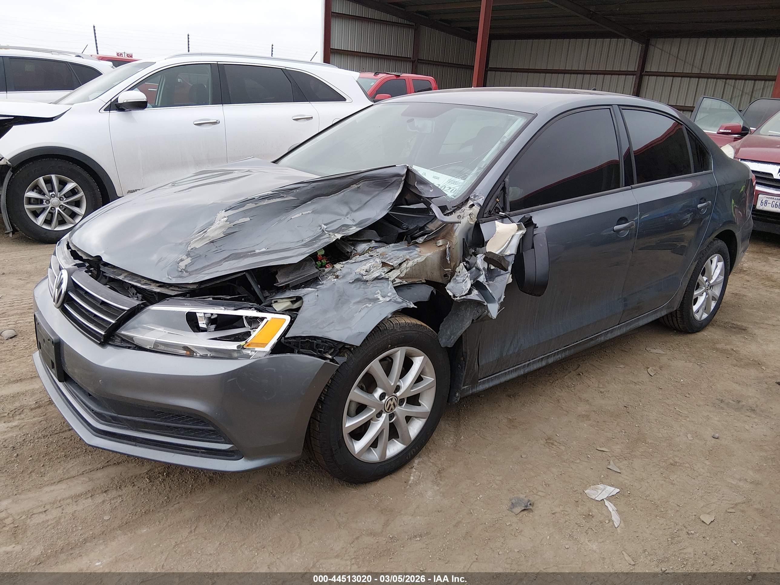 2015 Volkswagen Jetta 1.8t Se Gray vin: 3VWD07AJ1FM209669