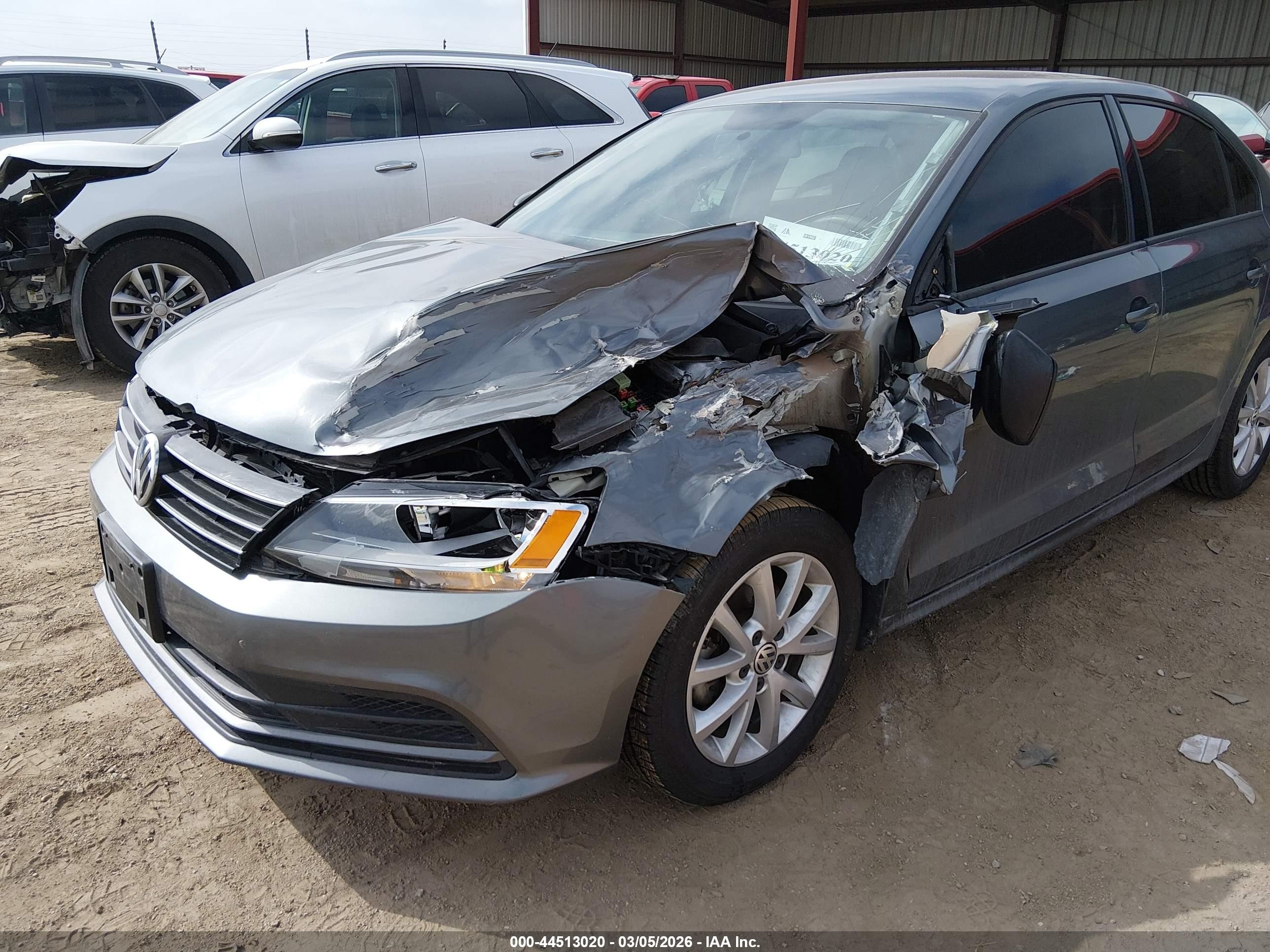 2015 Volkswagen Jetta 1.8t Se Gray vin: 3VWD07AJ1FM209669