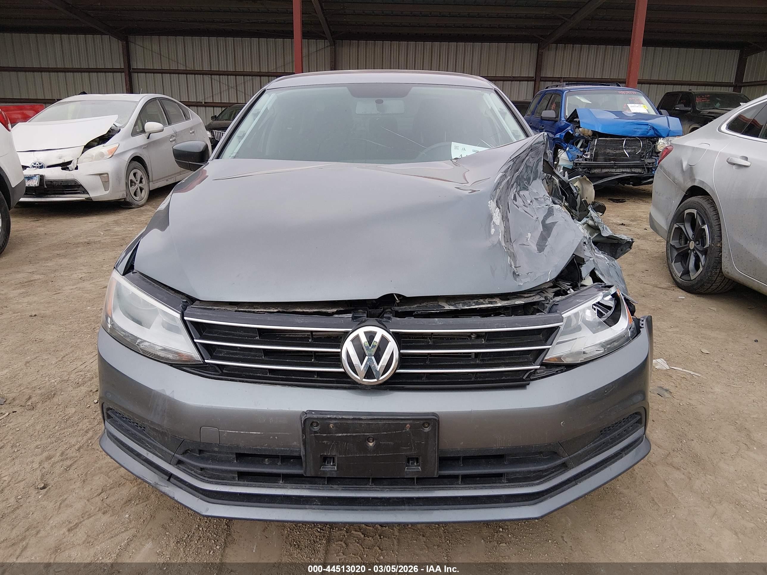 2015 Volkswagen Jetta 1.8t Se Gray vin: 3VWD07AJ1FM209669