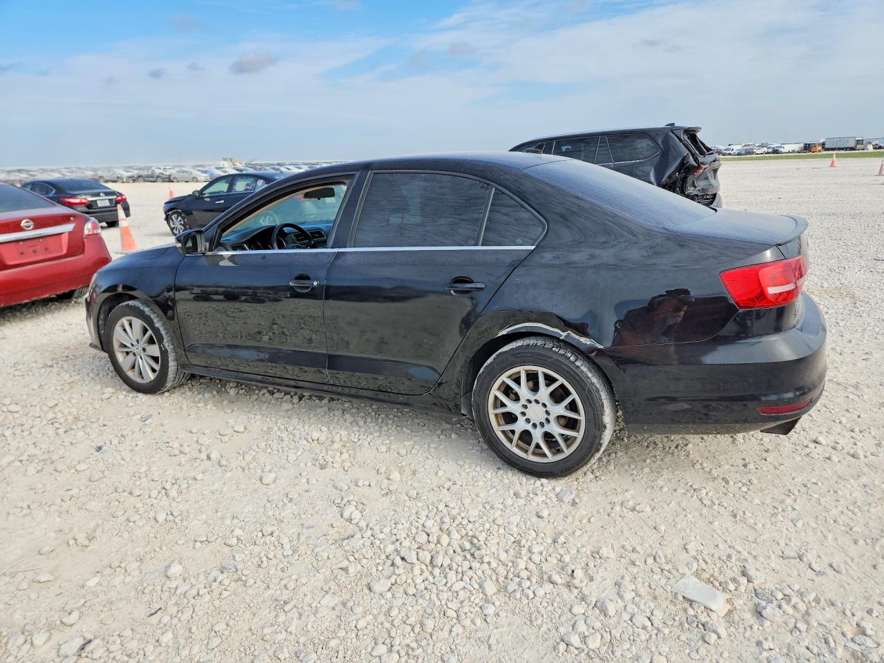 2015 Volkswagen Jetta Se Black vin: 3VWD07AJ1FM297171